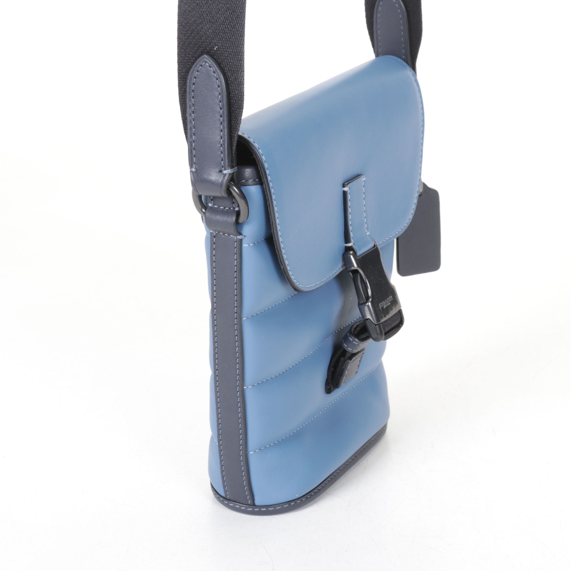 Coach Blue Leather Tote and Laptop Sleeve with Crossbody Bag and Consuela Clutch