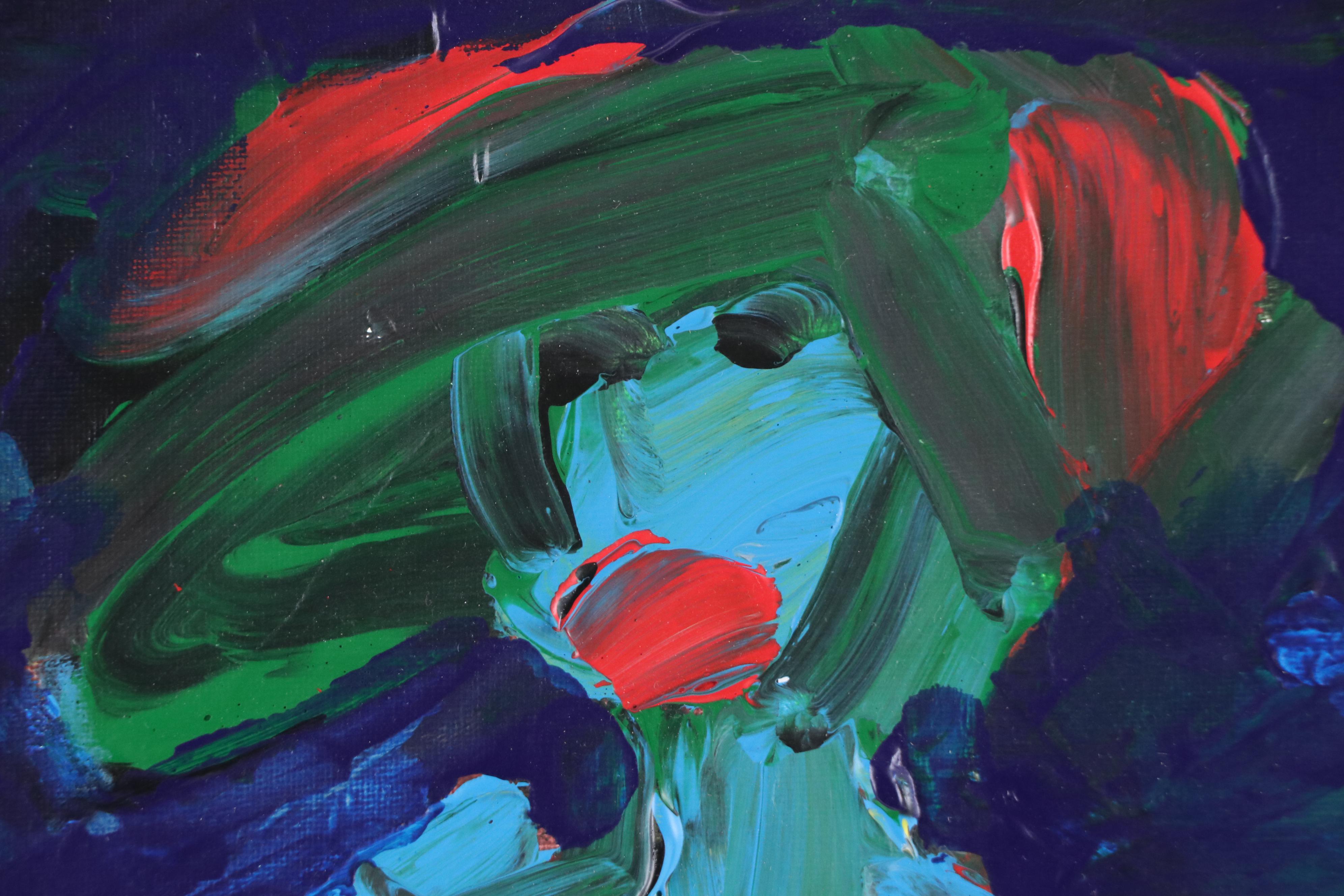 Abiola Idowu Stylized Acrylic Portrait "Beautiful Lady," 2022