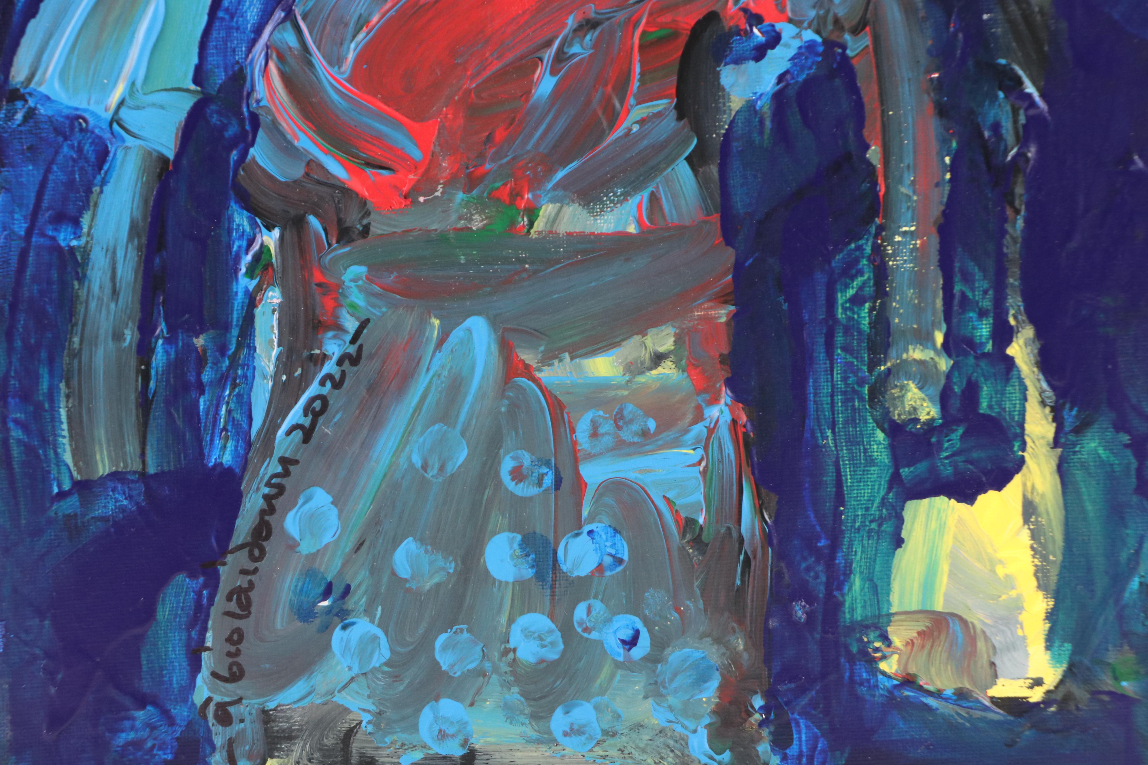 Abiola Idowu Stylized Acrylic Portrait "Beautiful Lady," 2022