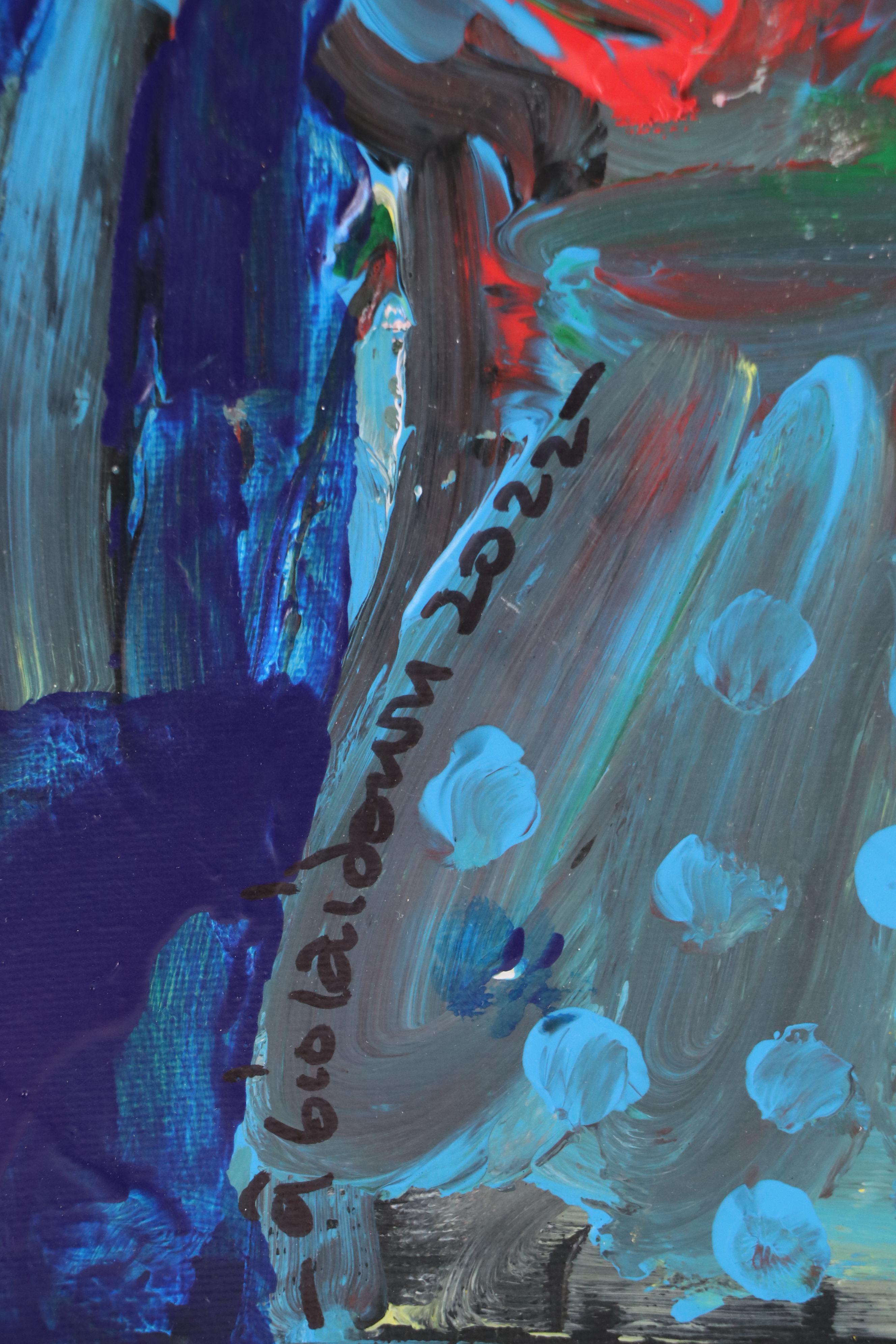 Abiola Idowu Stylized Acrylic Portrait "Beautiful Lady," 2022