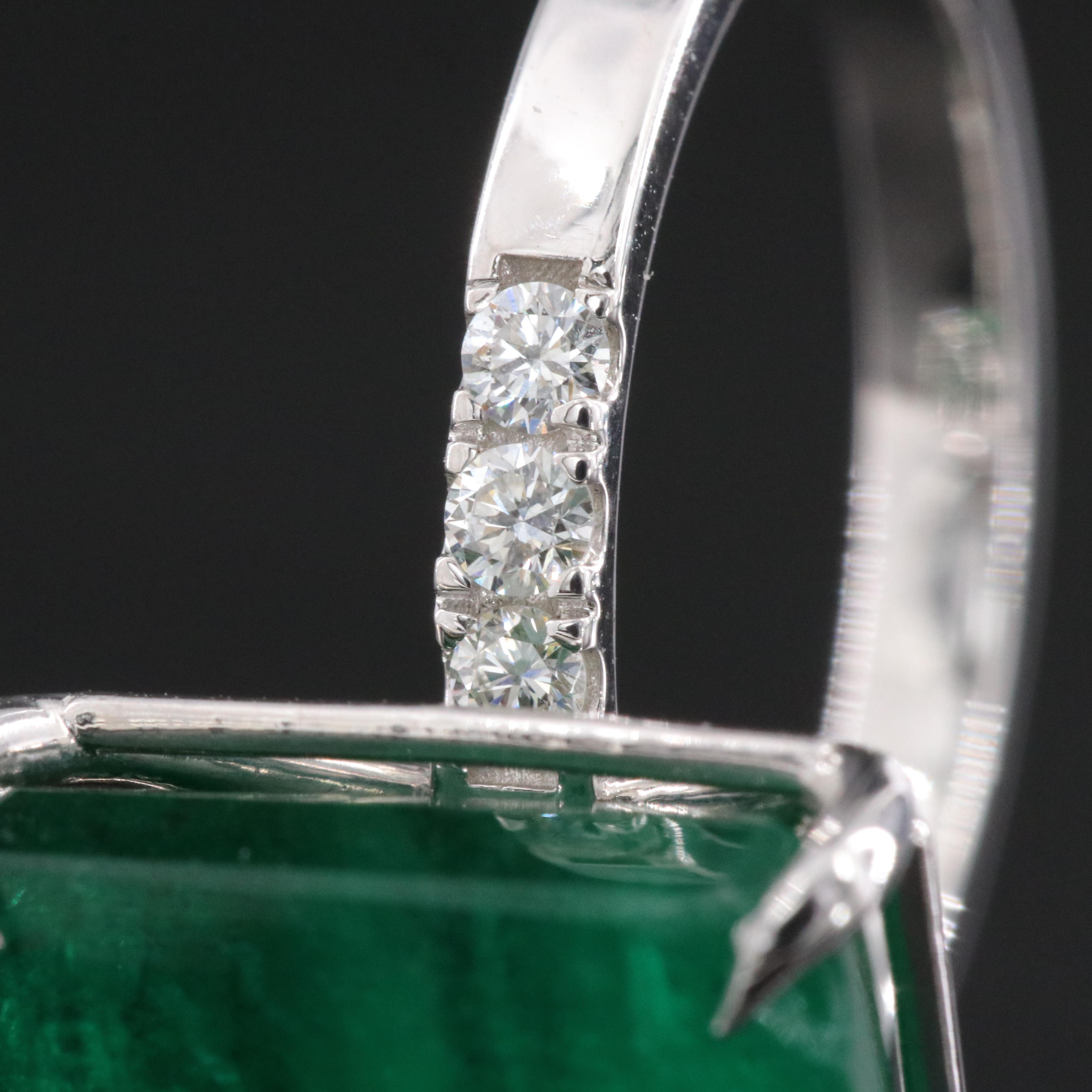 14K 6.87 CTW Emerald and Diamond Ring