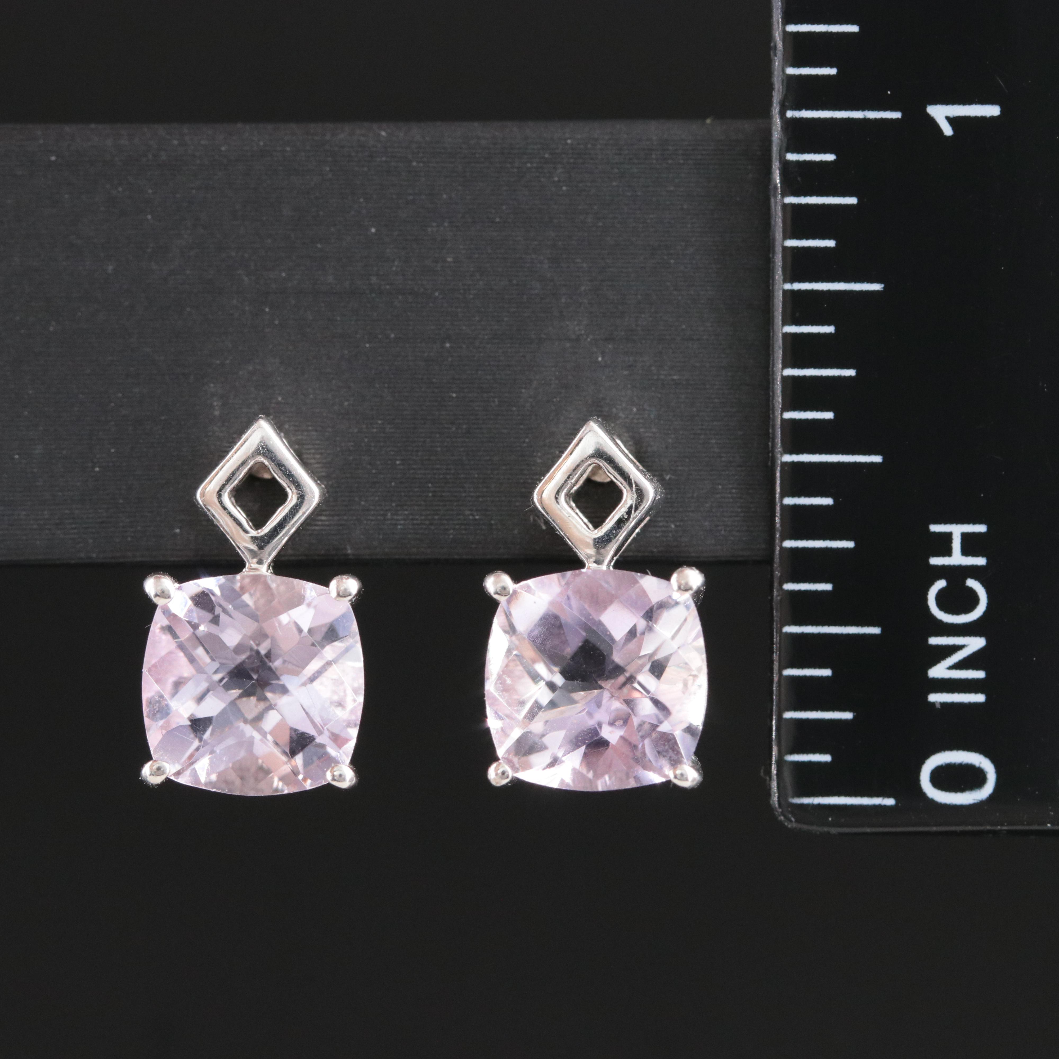 Sterling Amethyst Drop Earrings