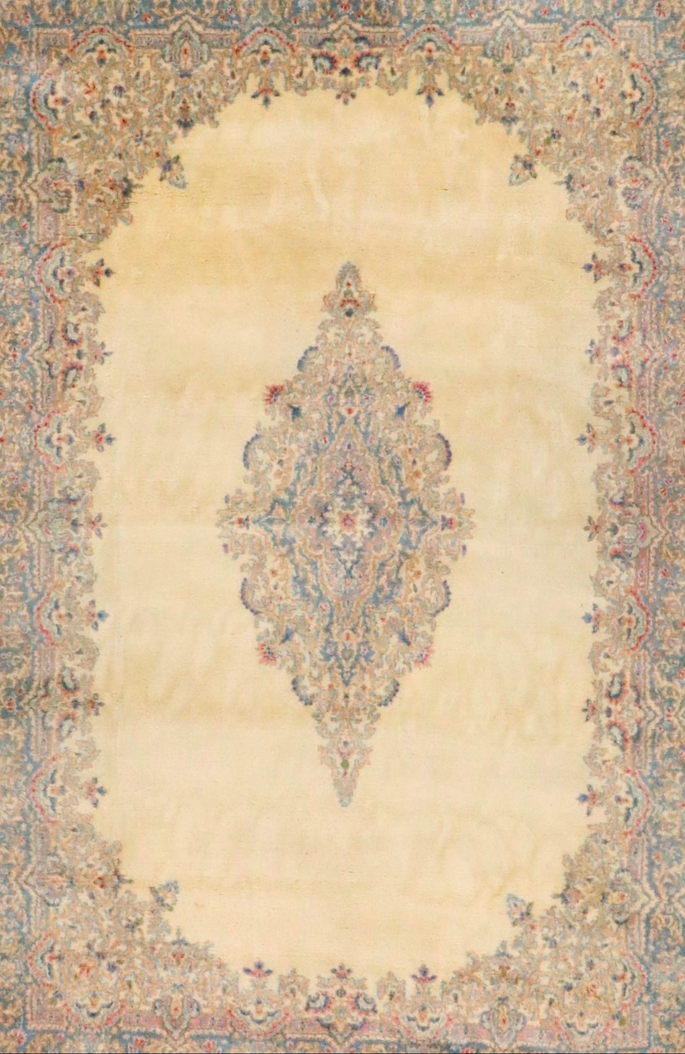 5'11 x 9'4 Hand-Knotted Persian Kerman Area Rug