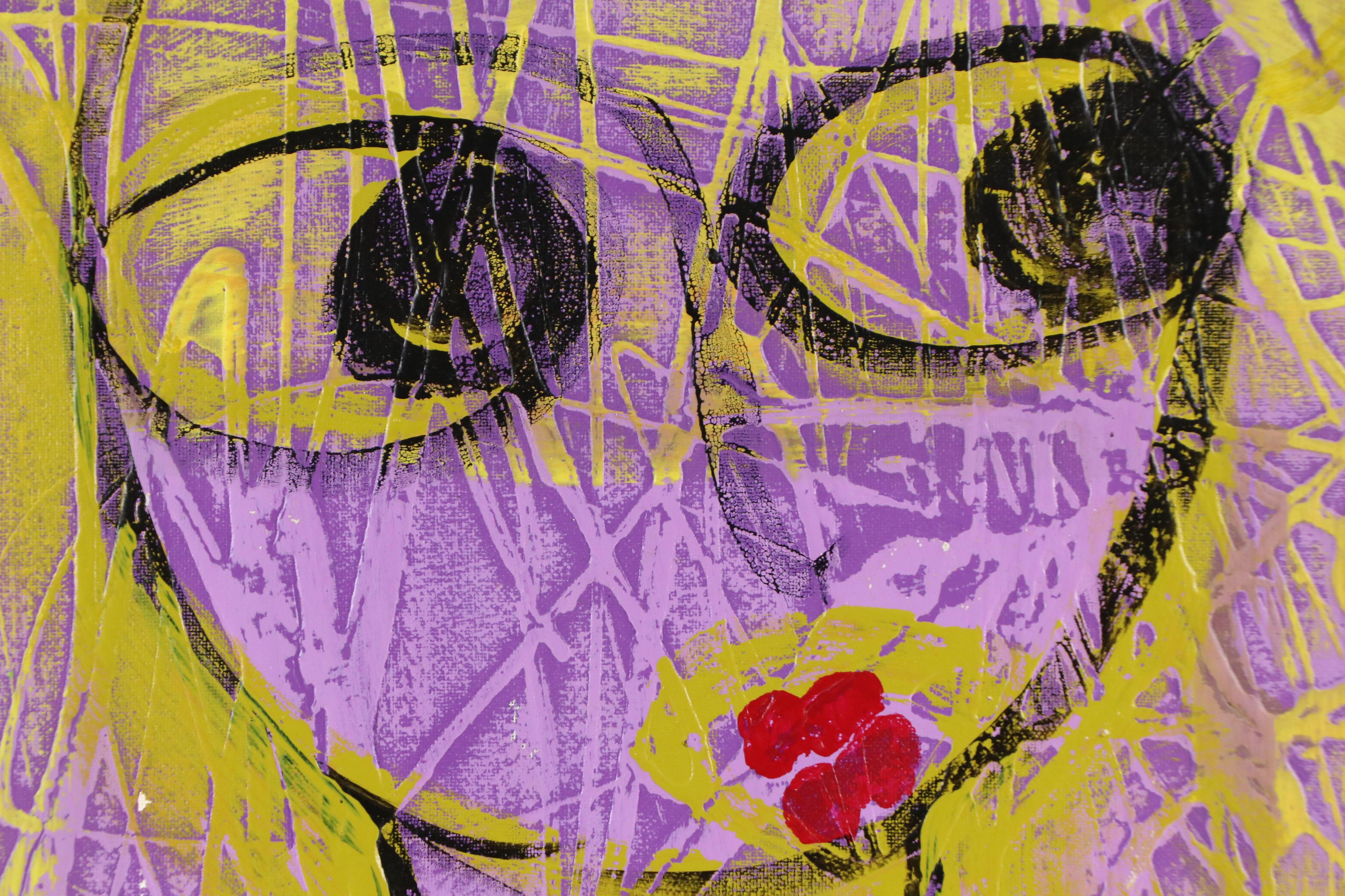 Abiola Idowu Stylized Mixed Media Portrait "Friendship," 2023