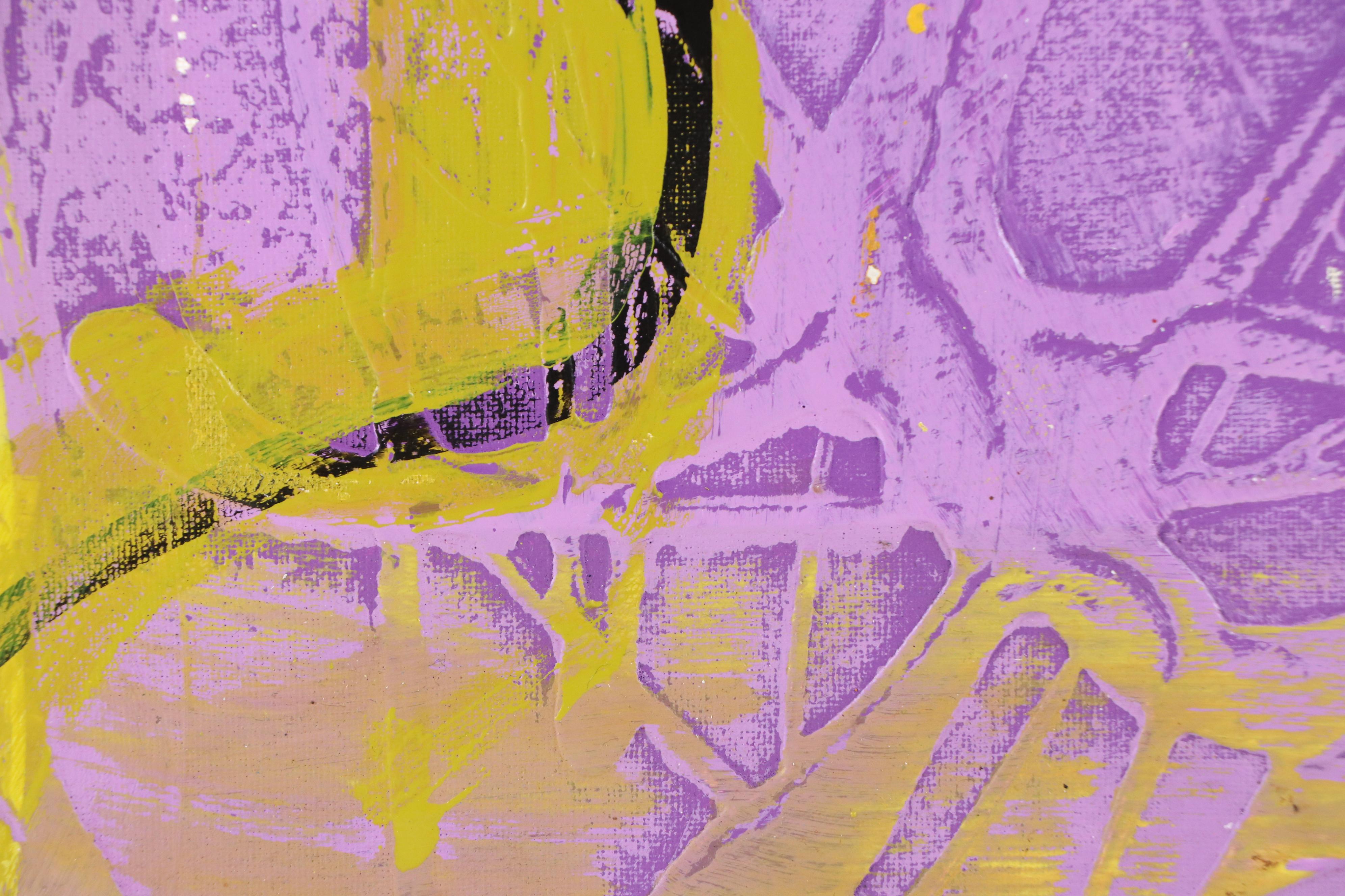 Abiola Idowu Stylized Mixed Media Portrait "Friendship," 2023