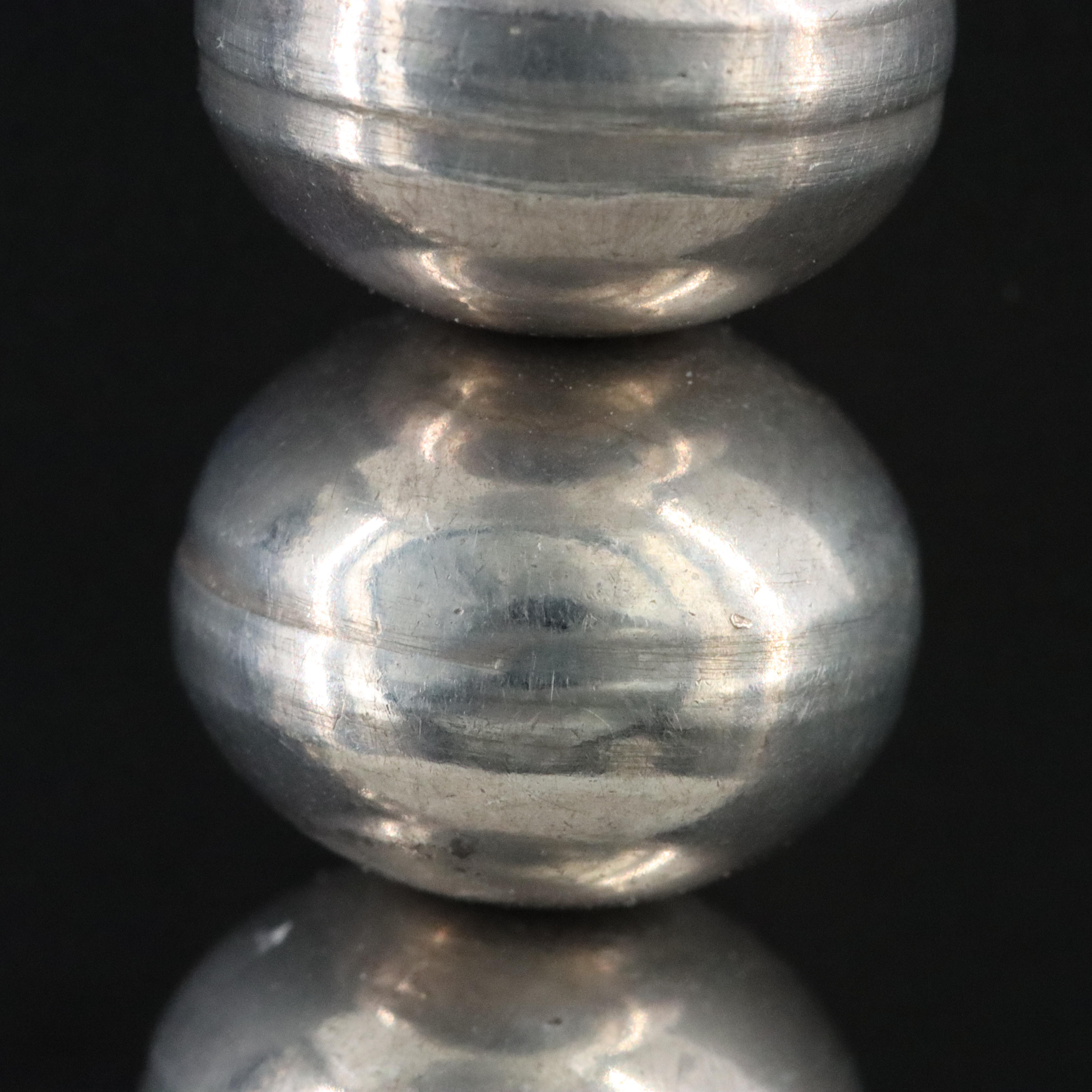 Southwestern Sterling Graduated Bead Necklace