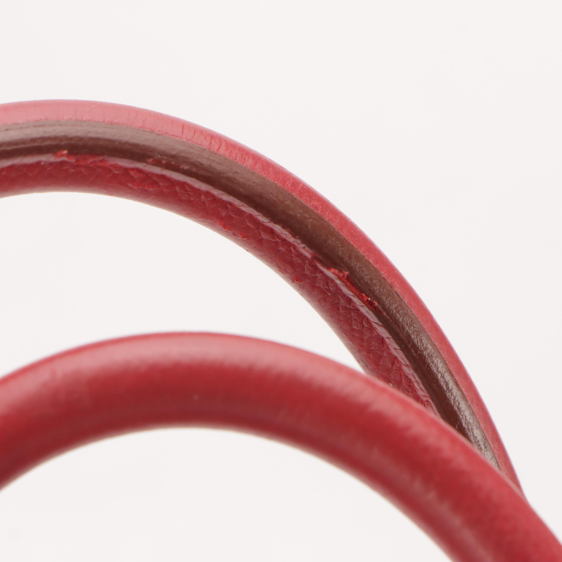 Hermès Birkin 40 GHW Satchel in Red Veau Grain Lisse Leather