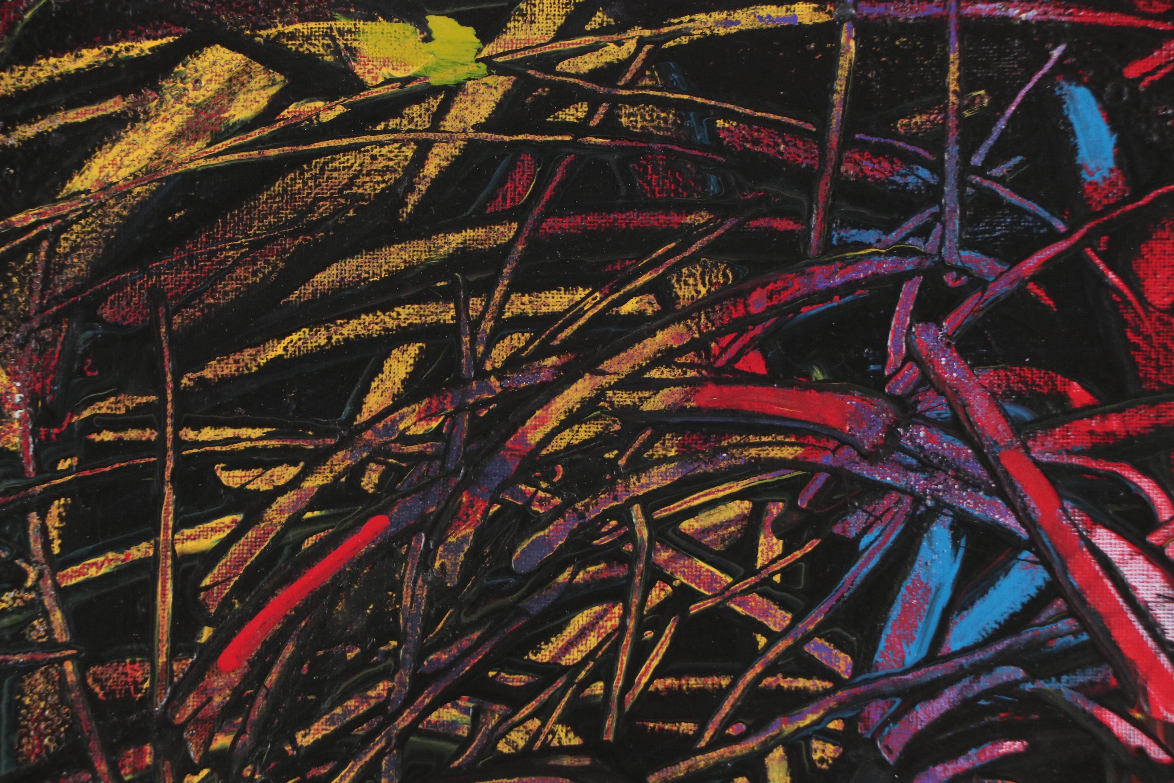 Abiola Idowu Stylized Acrylic Portrait "Rejoice," 2024