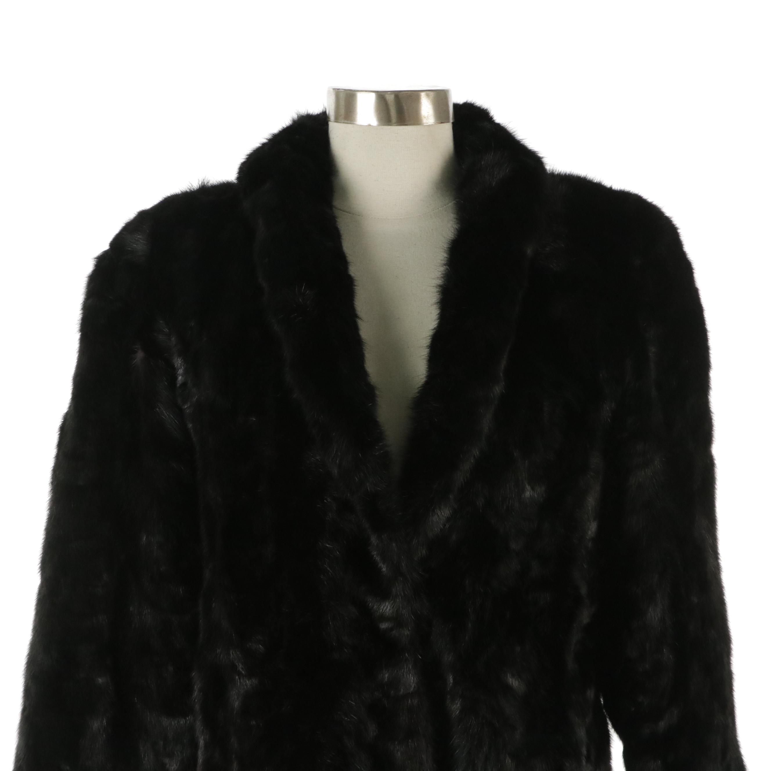 Evans Mink Paw Fur Coat from Lazarus