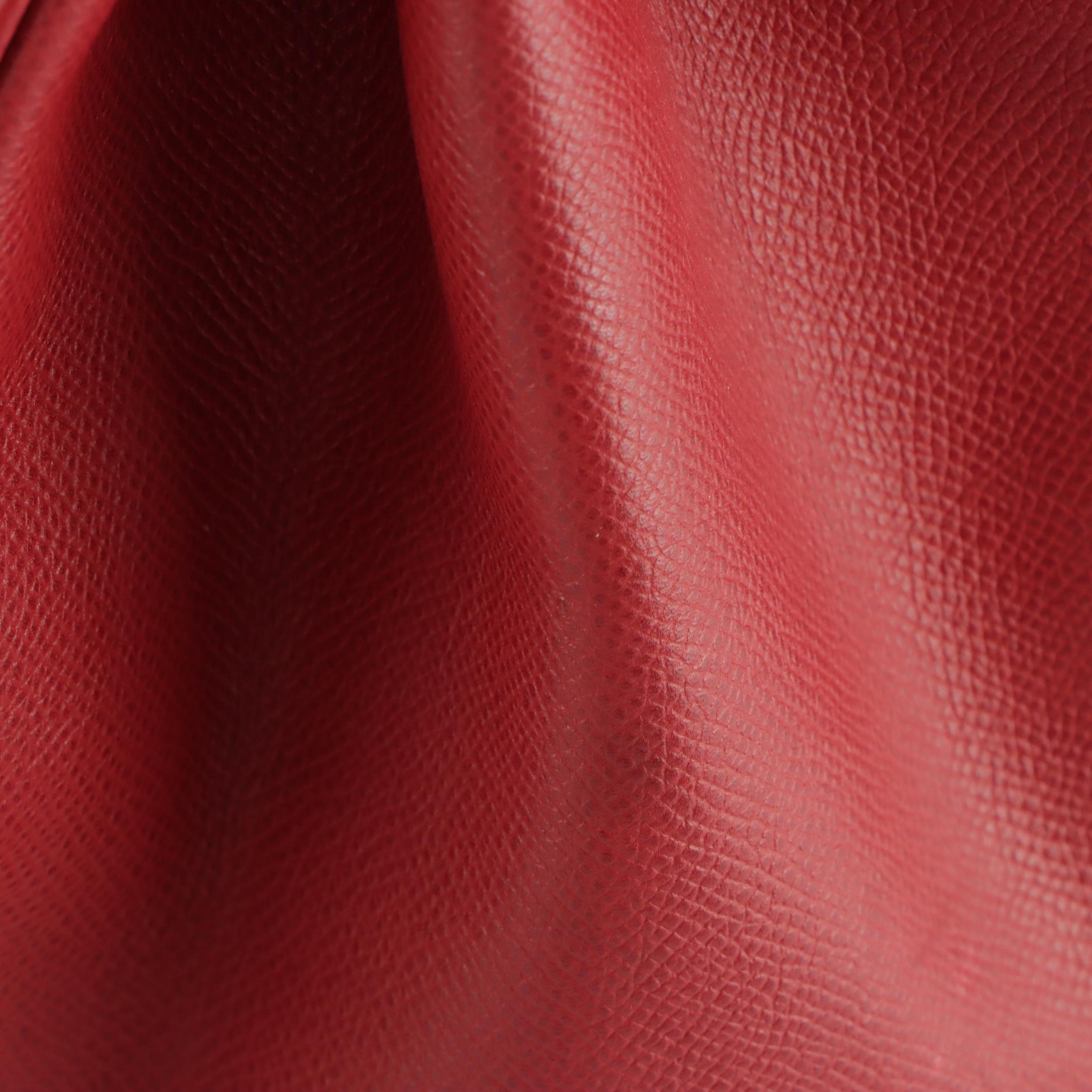 Hermès Birkin 40 GHW Satchel in Red Veau Grain Lisse Leather