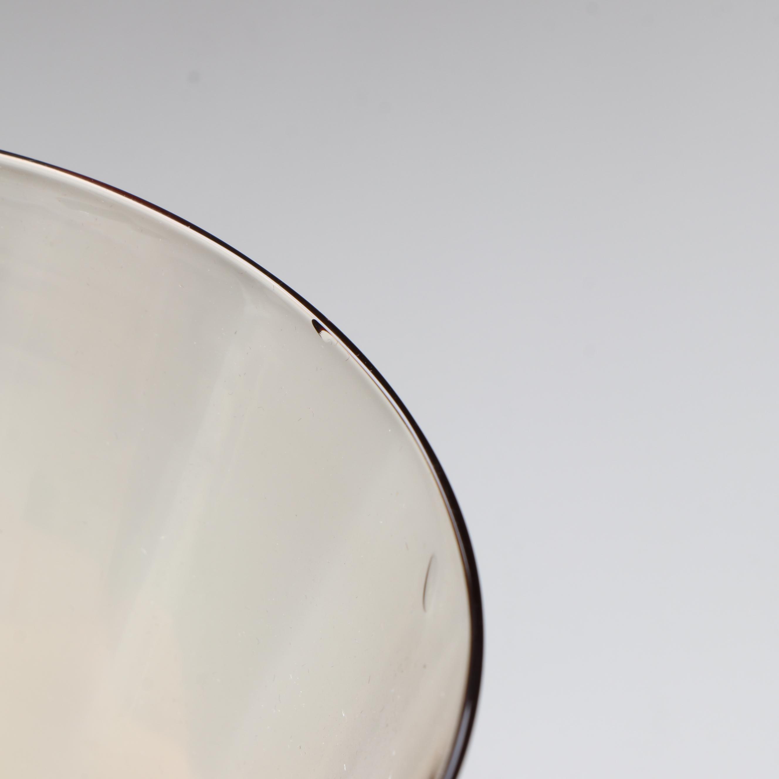 Amber Glass Coupes, Water Glasses, and Iced Tea Glasses