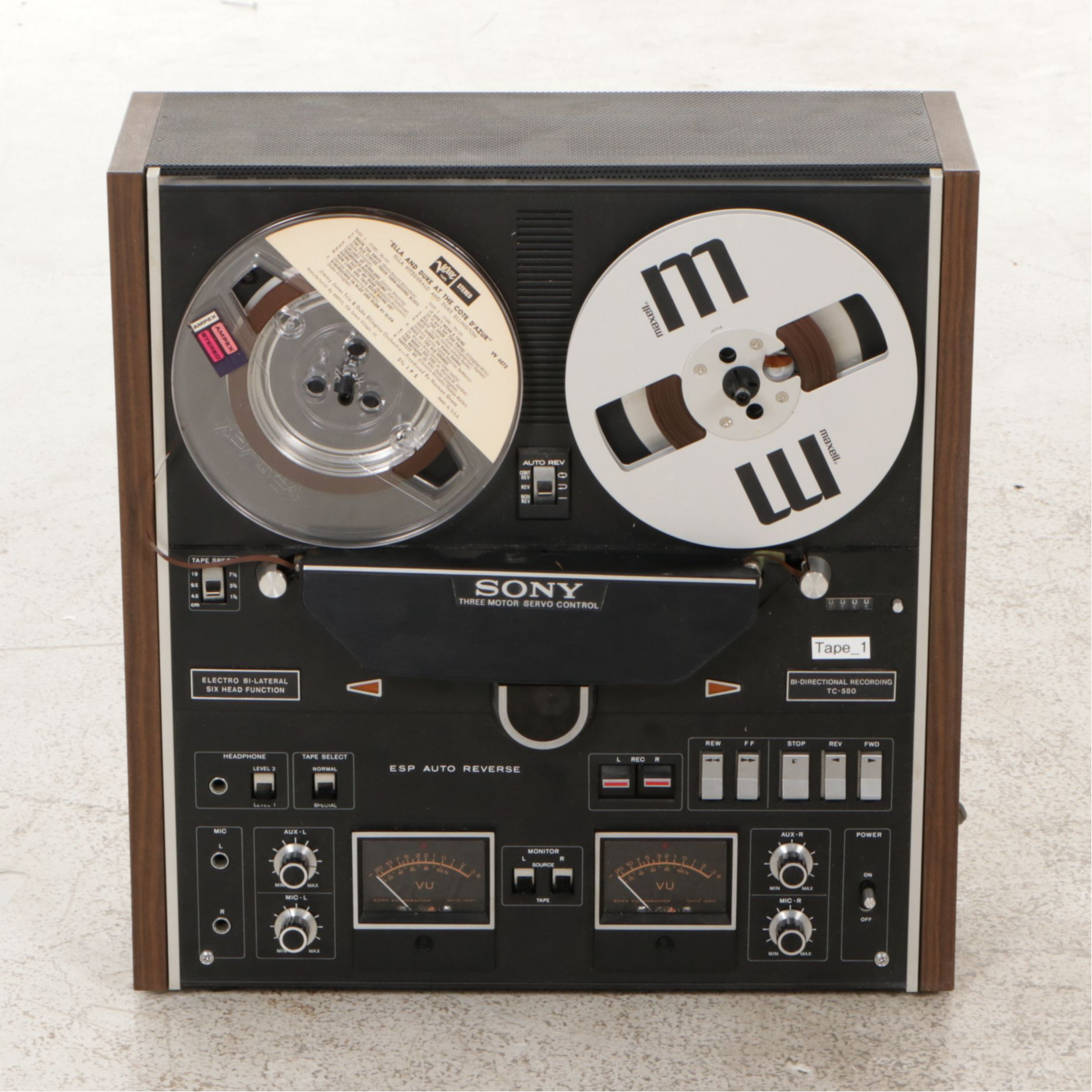 Sony TC-580 Reel to Reel Tape Recorder with Recorded Tapes