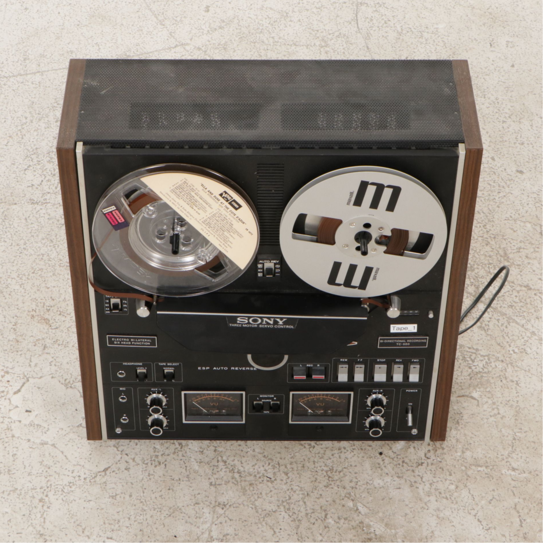Sony TC-580 Reel to Reel Tape Recorder with Recorded Tapes