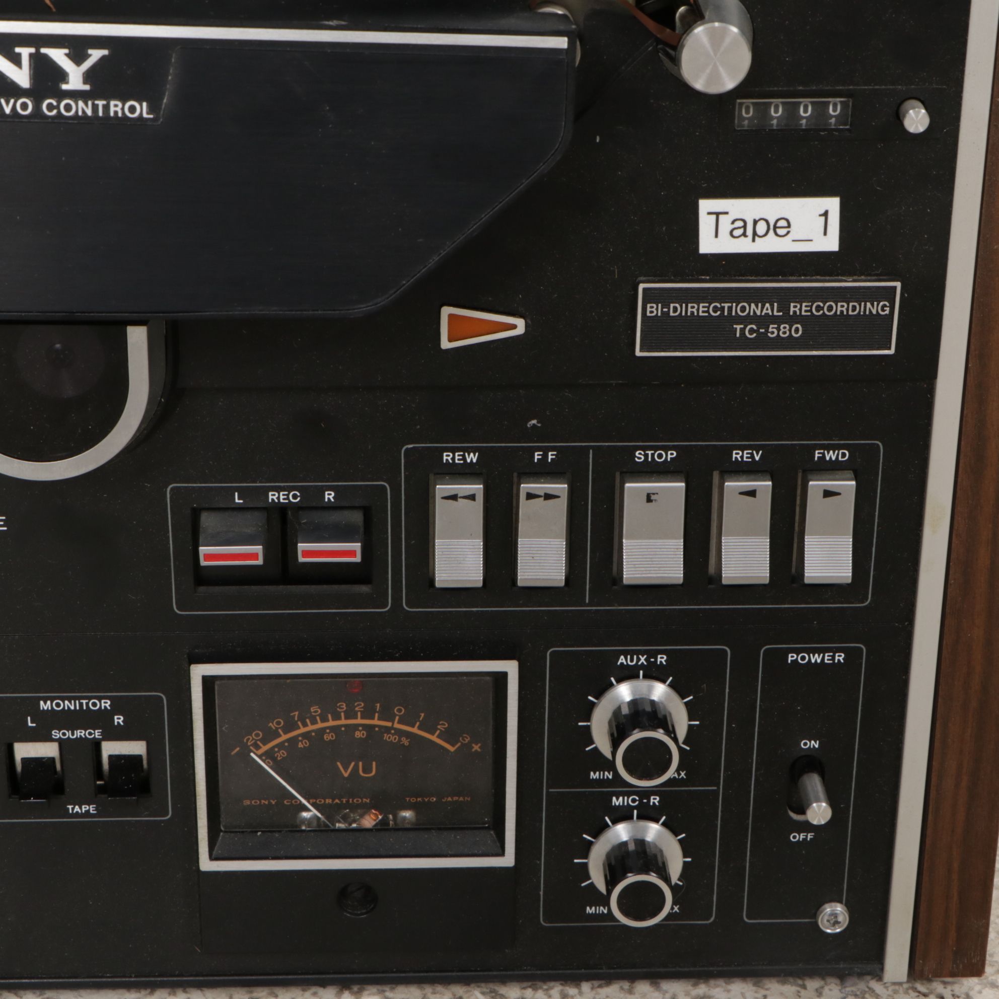Sony TC-580 Reel to Reel Tape Recorder with Recorded Tapes
