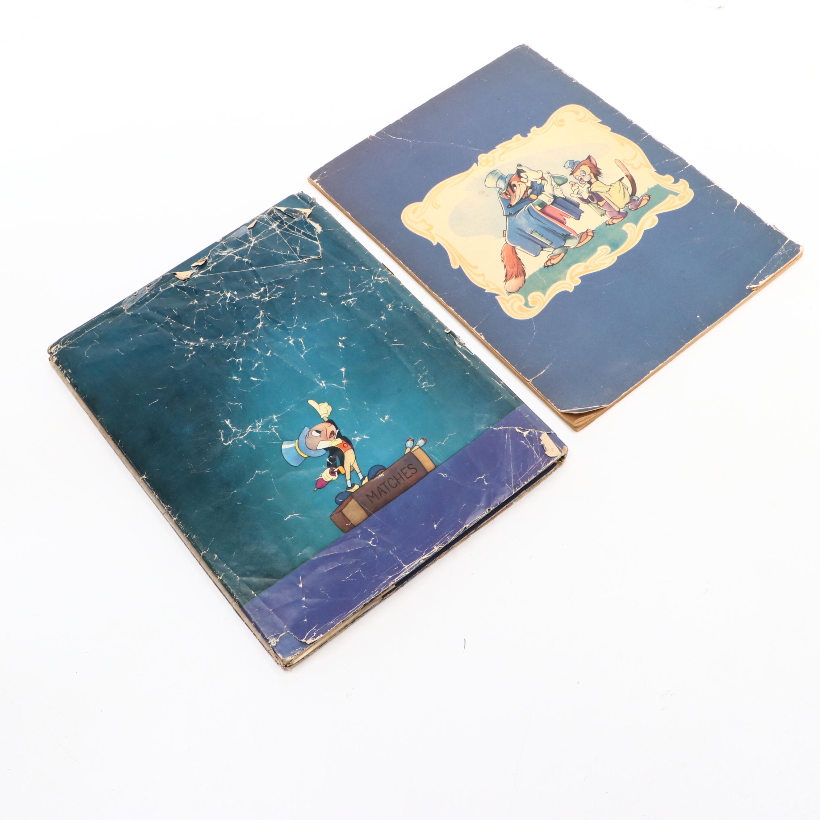 Pinocchio Puppets, Books and Wind-Up Toy, Early to Mid-20th Century