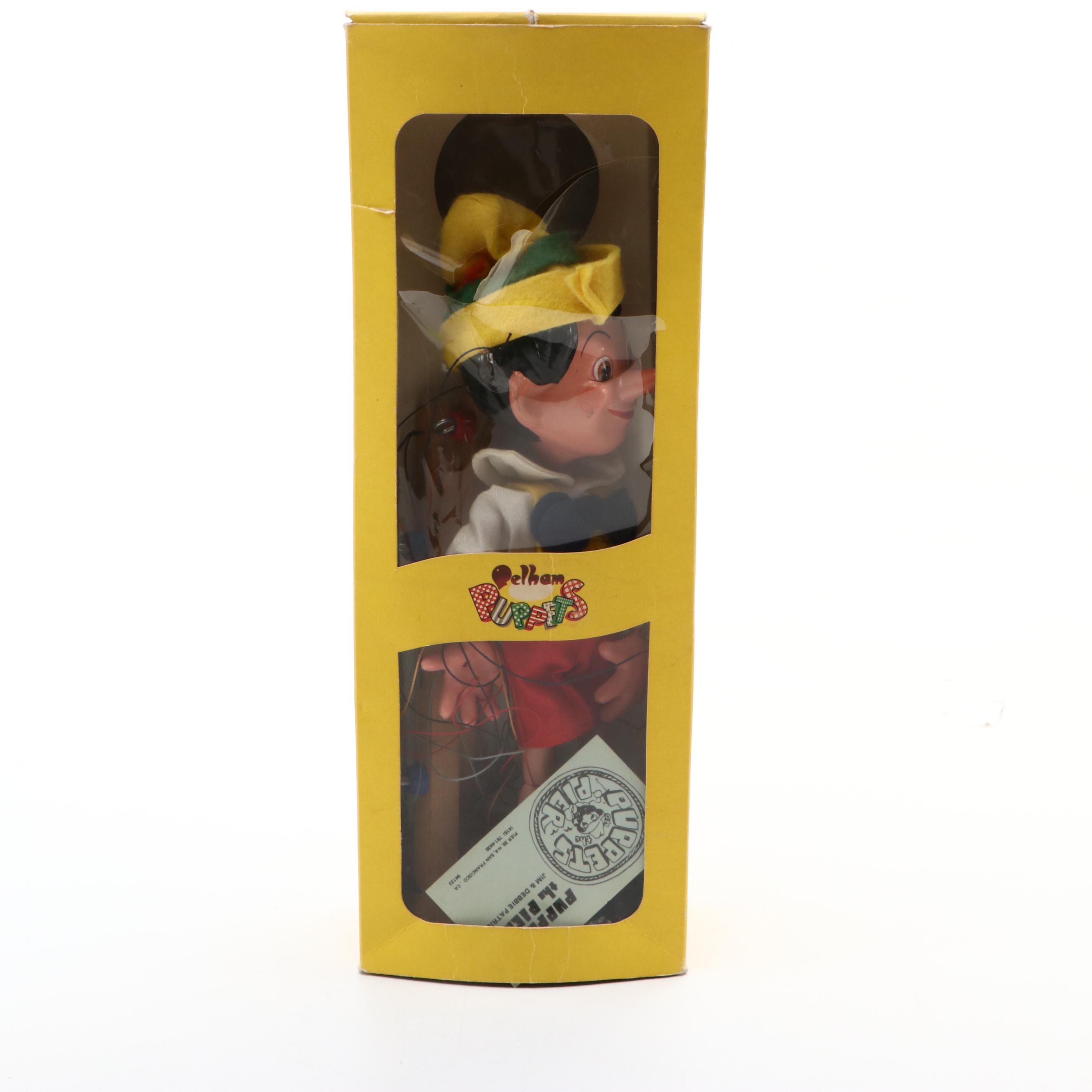 Pinocchio Puppets, Books and Wind-Up Toy, Early to Mid-20th Century