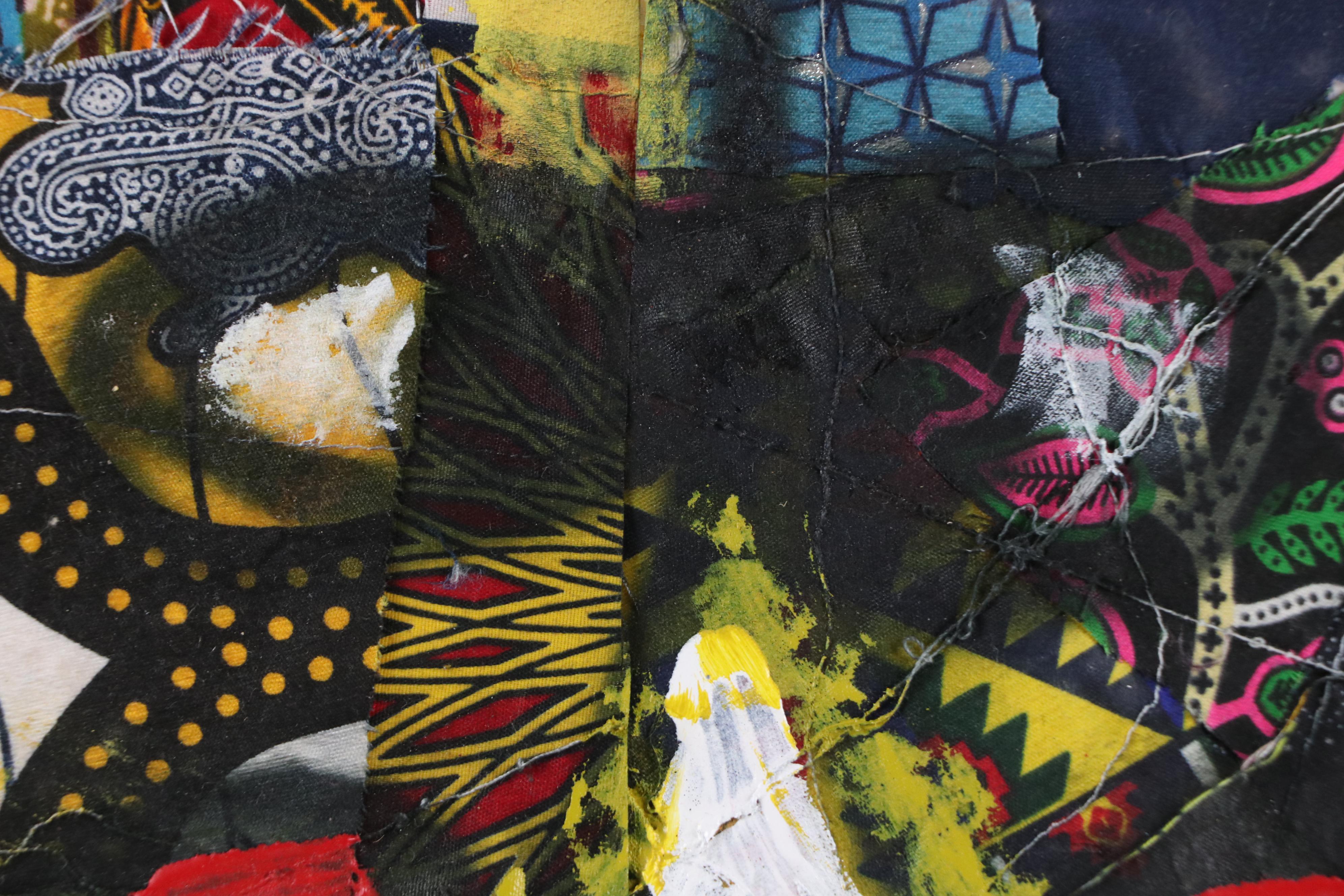 Abiola Idowu Stylized Mixed Media Portrait "My Love," 2022