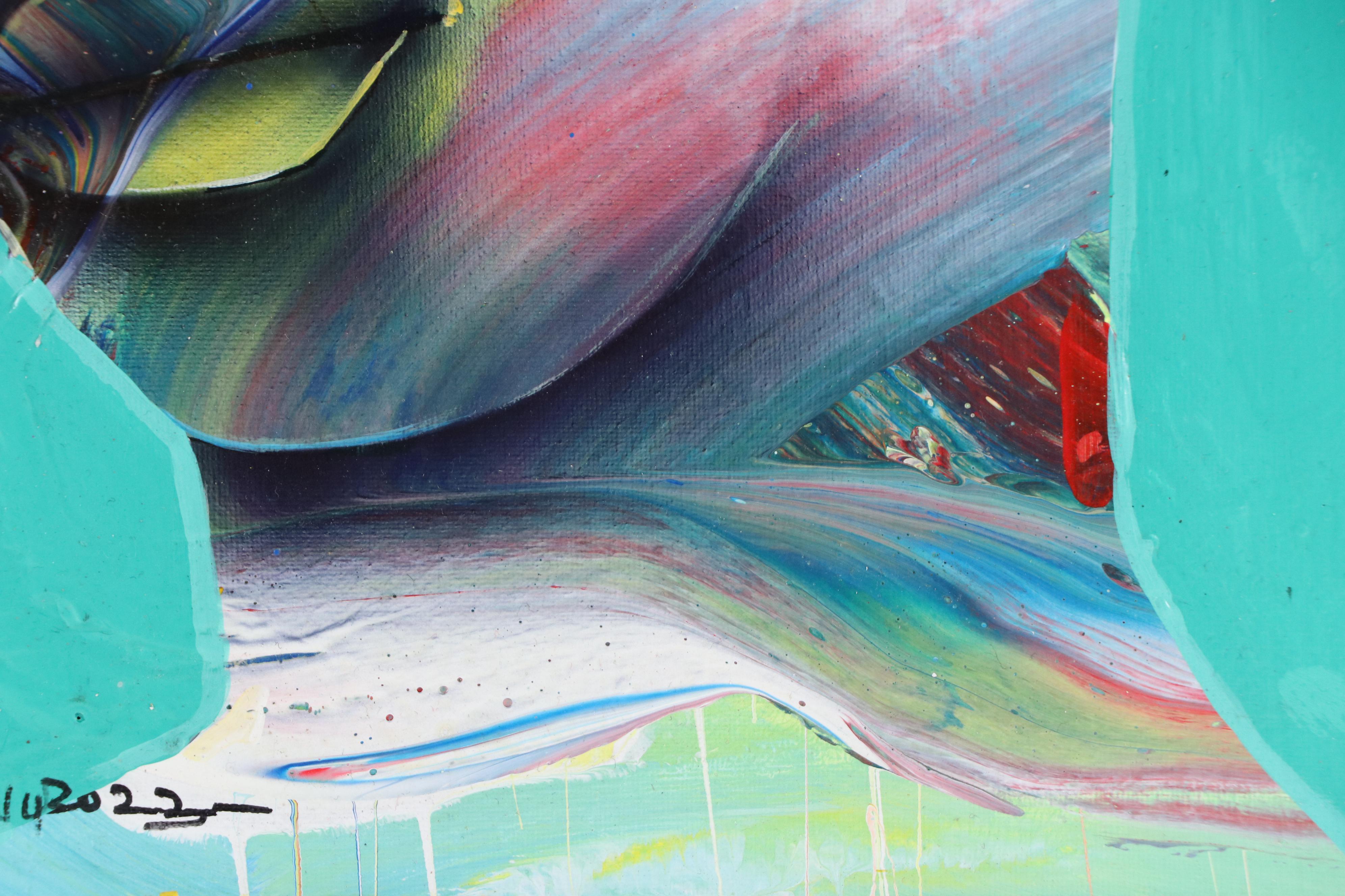 Abiola Idowu Stylized Acrylic Portrait "Drama at the Party," 2023