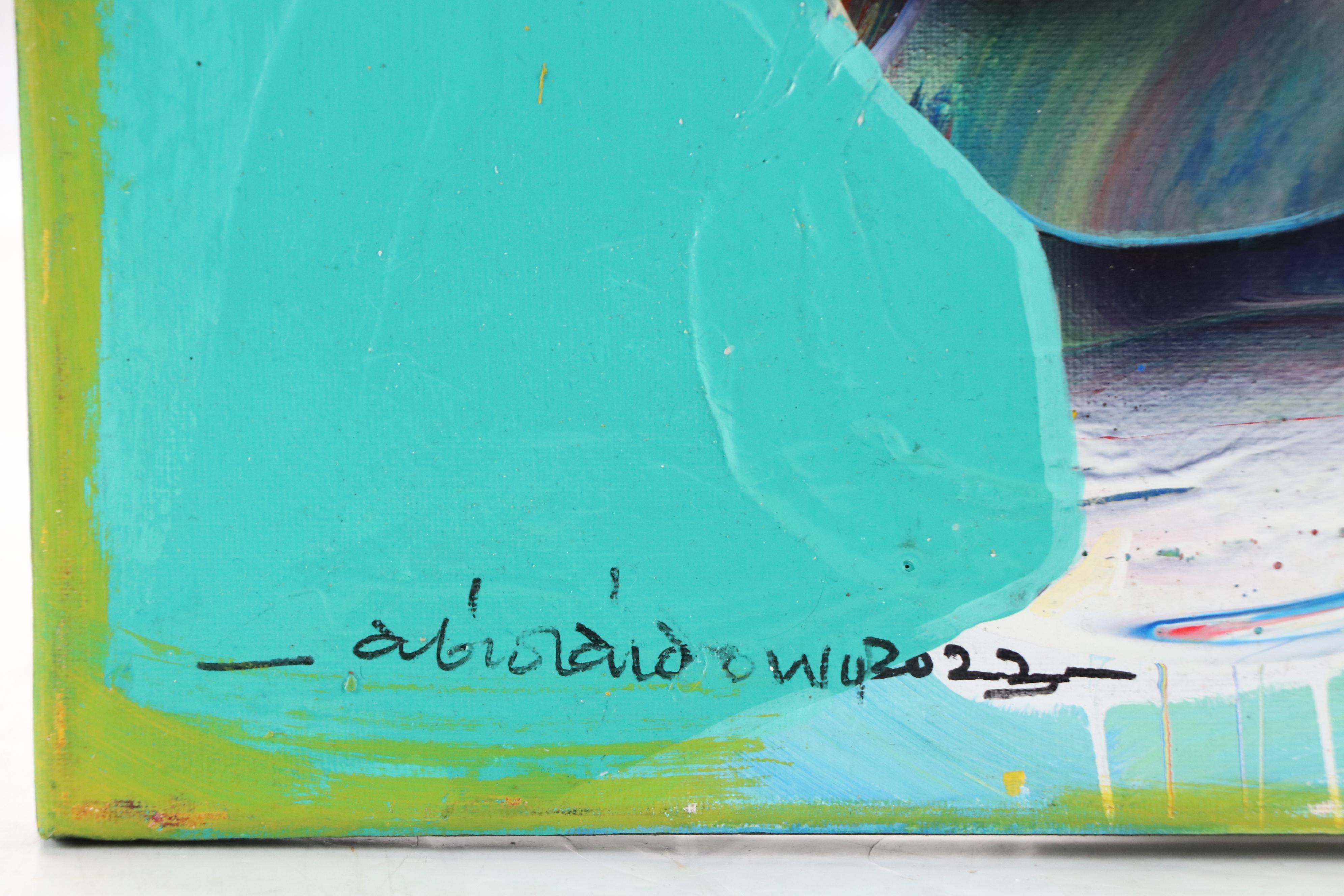 Abiola Idowu Stylized Acrylic Portrait "Drama at the Party," 2023