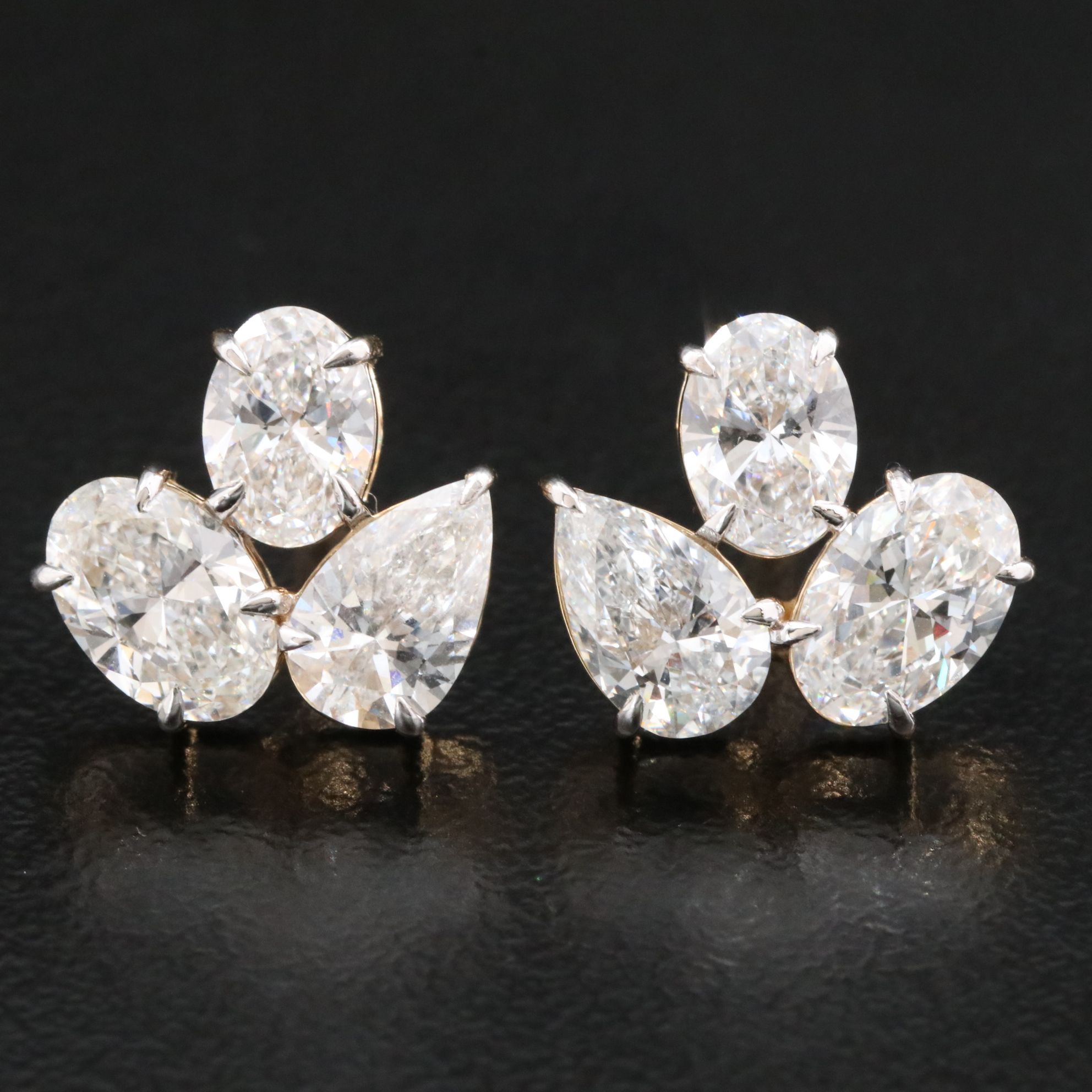 14K 3.51 CTW Lab Grown Diamond Earrings