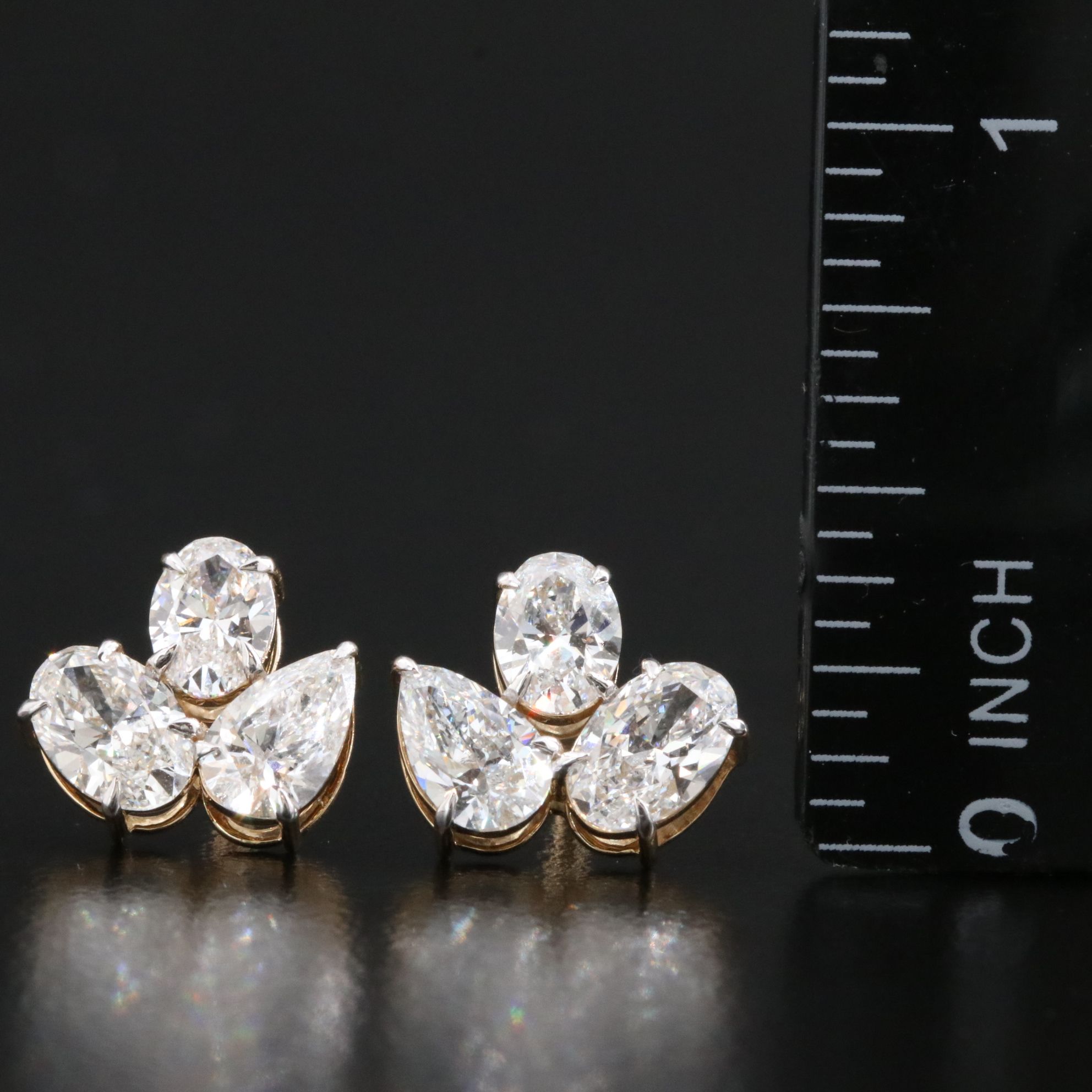 14K 3.51 CTW Lab Grown Diamond Earrings