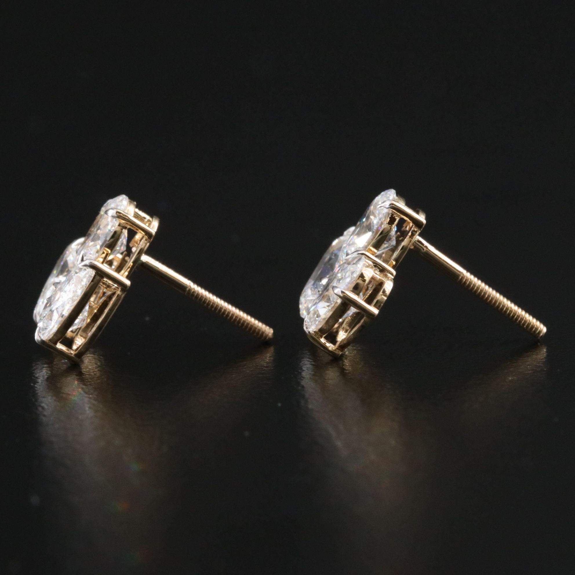 14K 3.51 CTW Lab Grown Diamond Earrings