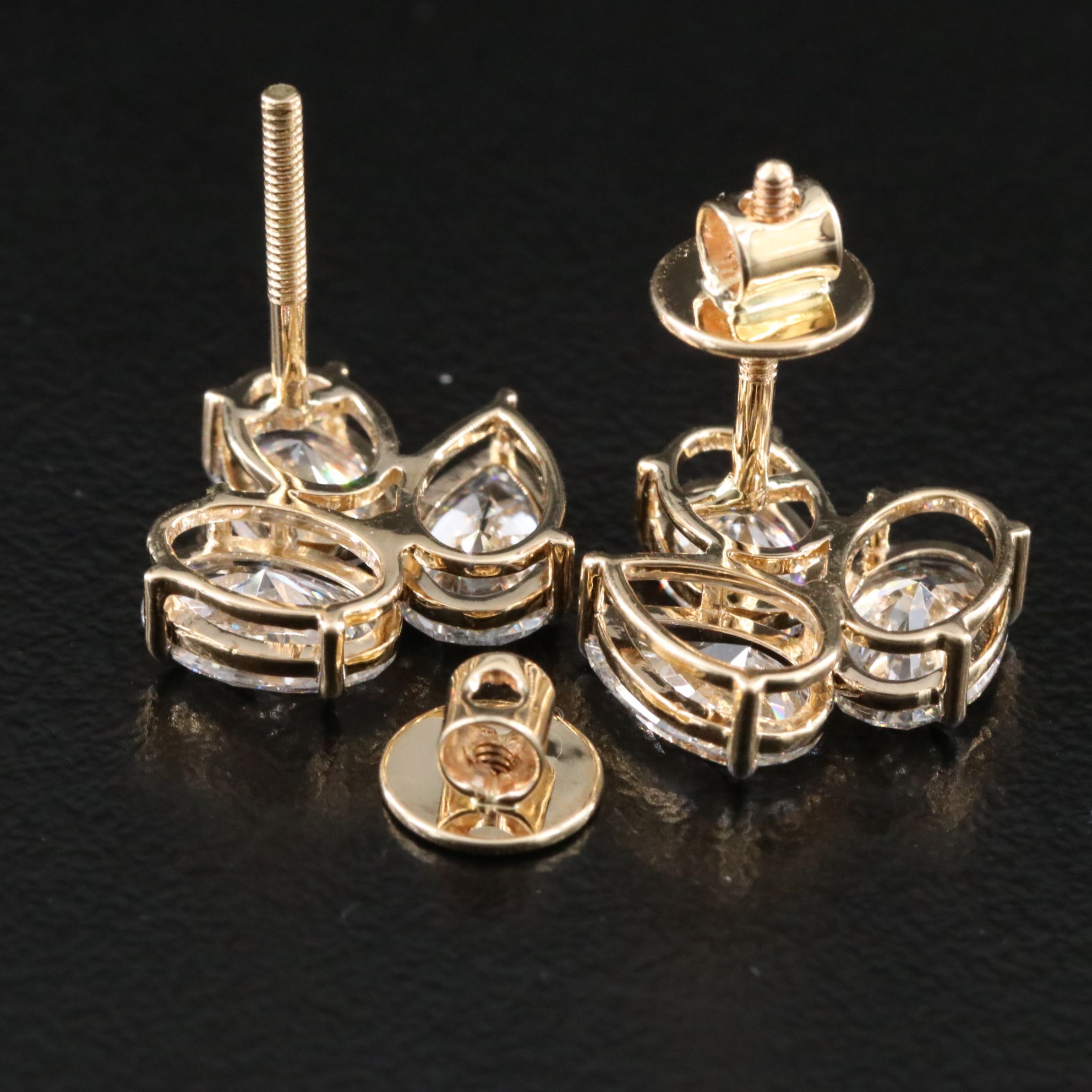 14K 3.51 CTW Lab Grown Diamond Earrings