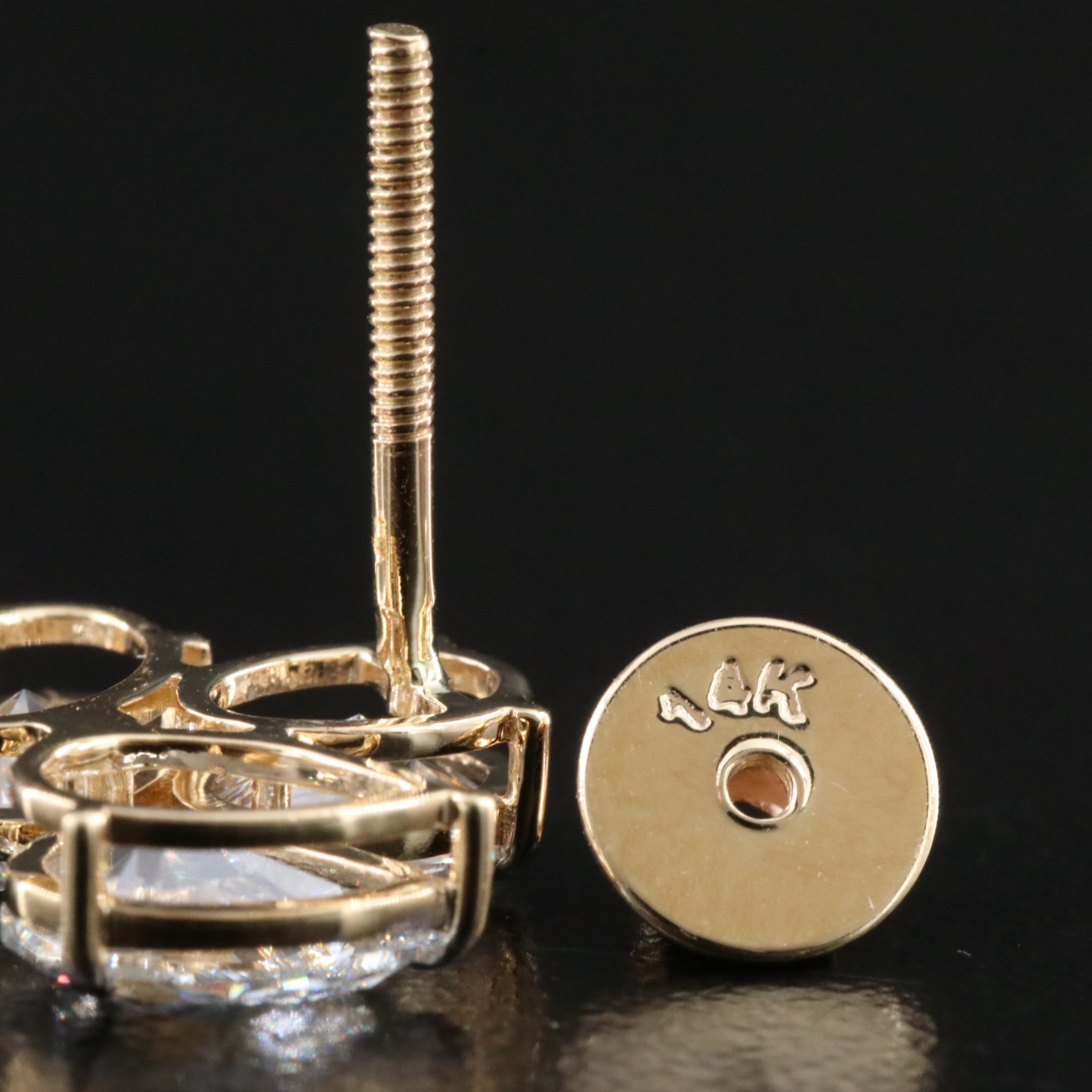 14K 3.51 CTW Lab Grown Diamond Earrings