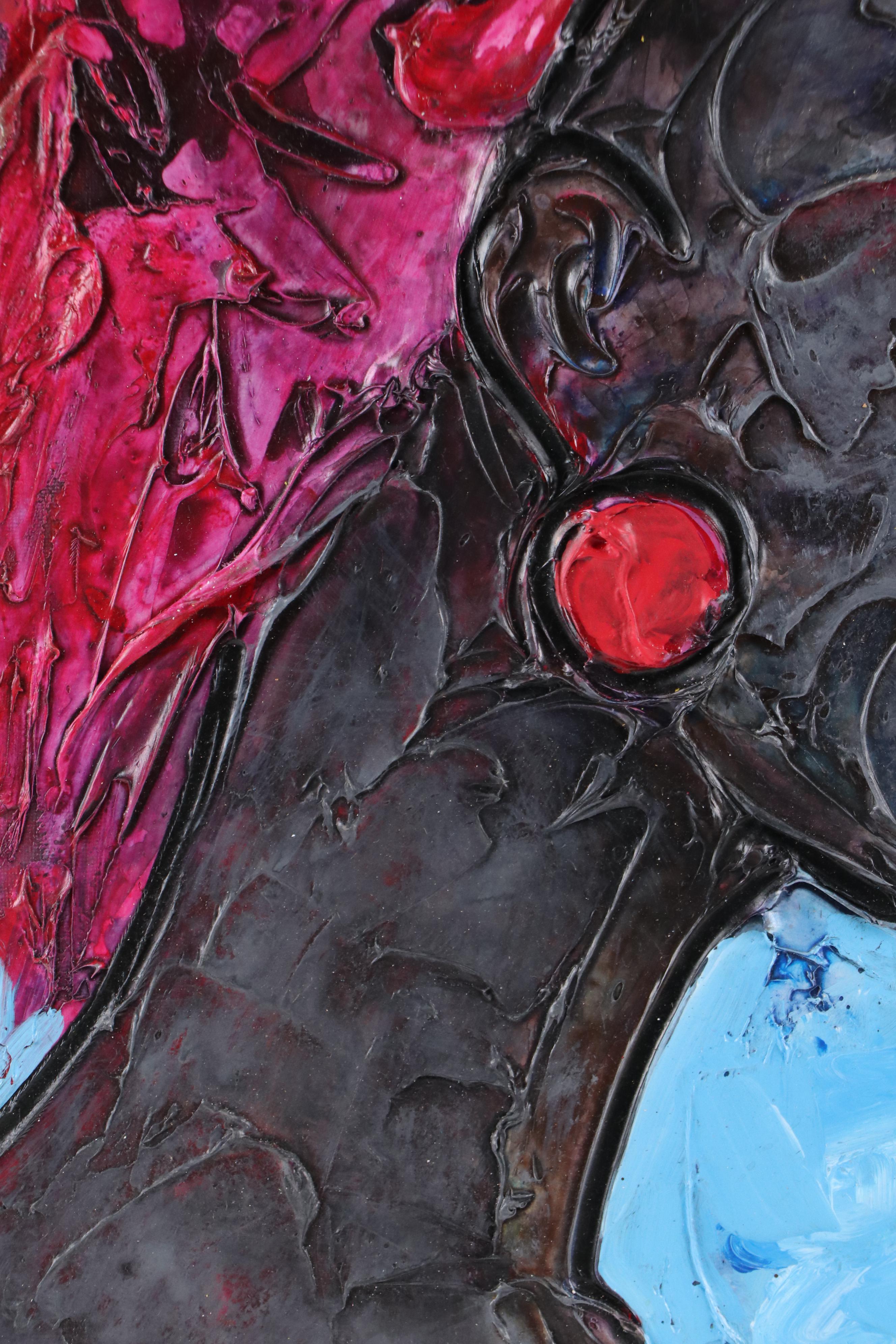 Abiola Idowu Stylized Mixed Media Portrait "Omolayo (Child of Joy)," 2024