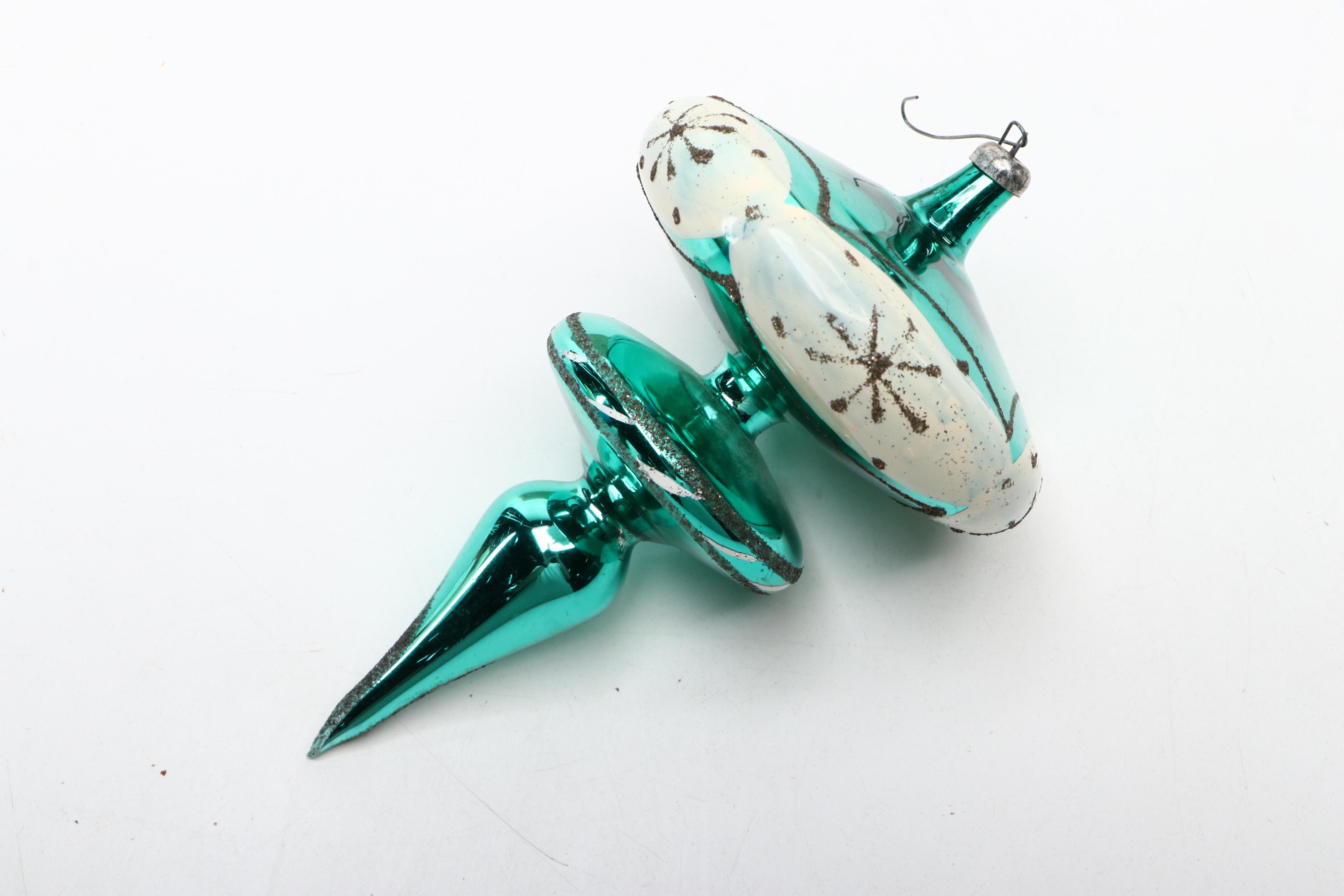 Vintage Silvered Glass with Other Christmas Ornaments, Figurines and More