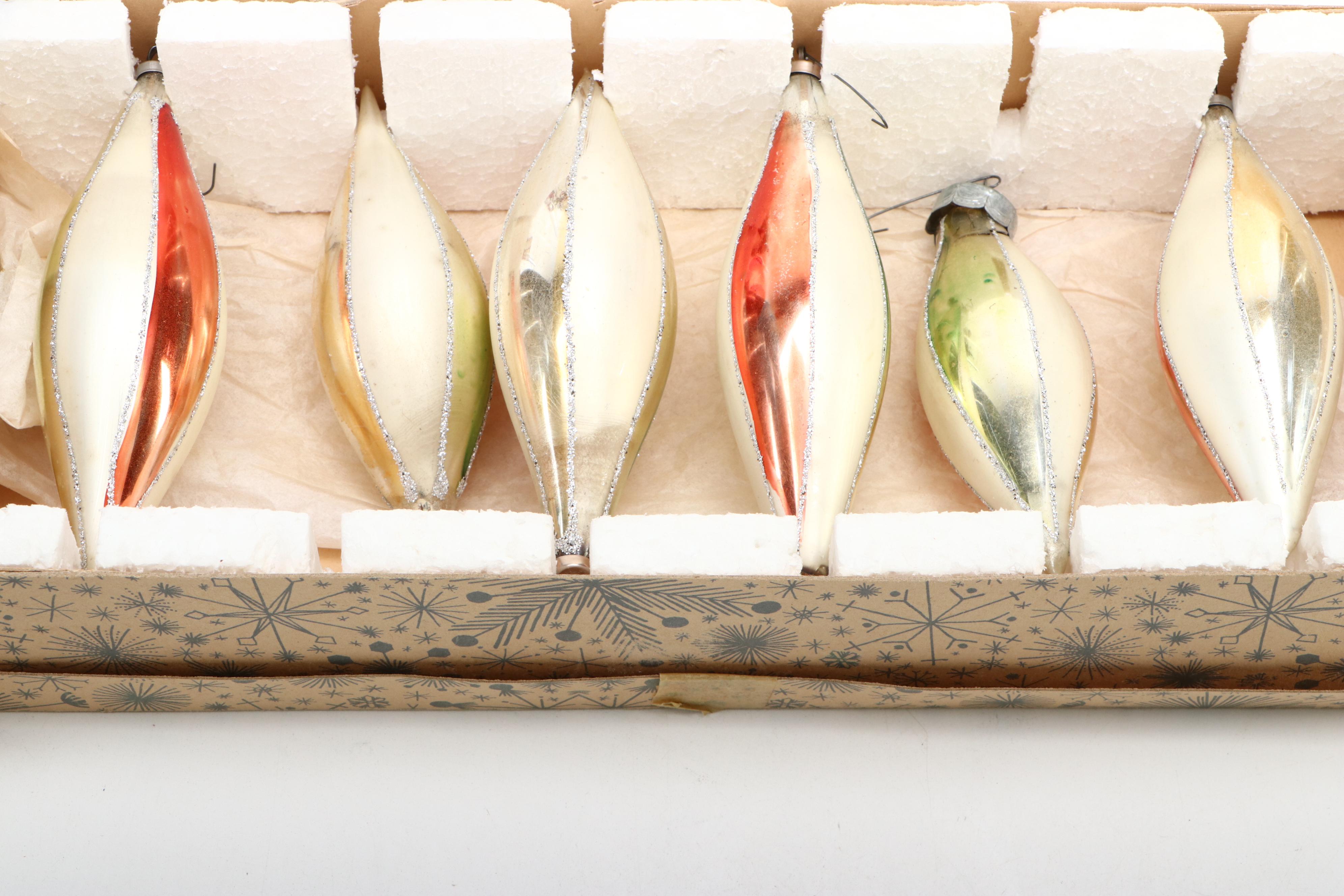 Vintage Silvered Glass with Other Christmas Ornaments, Figurines and More