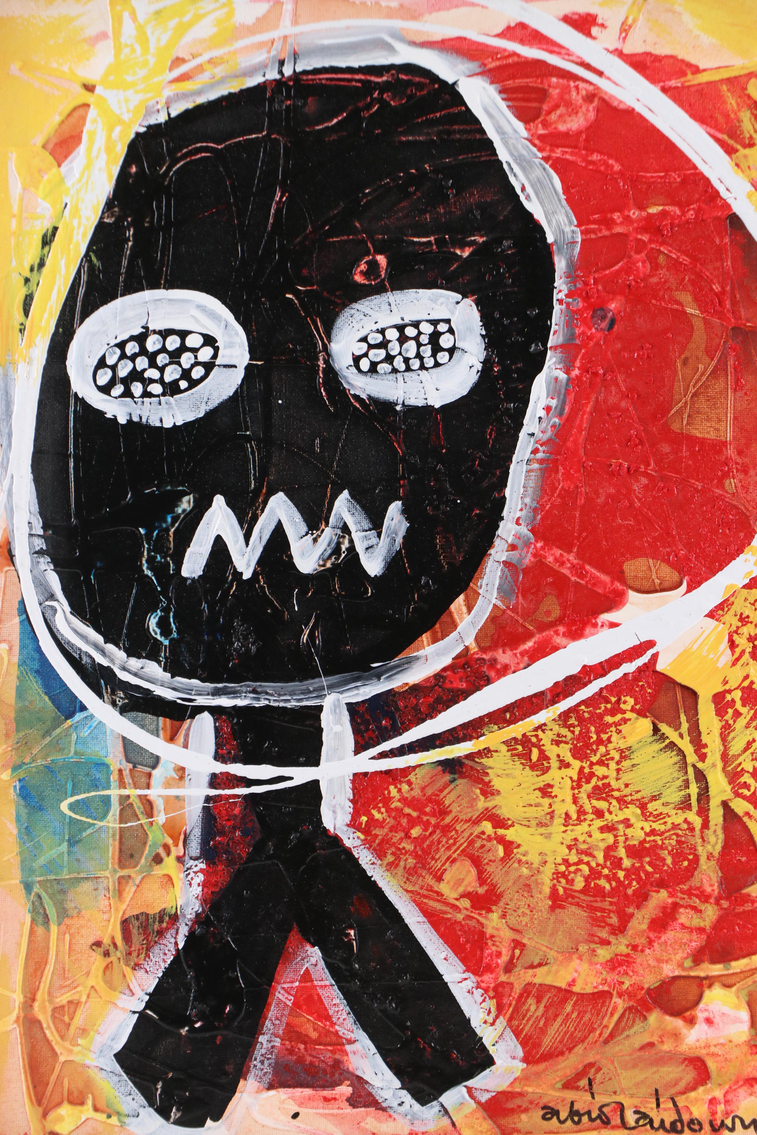 Abiola Idowu Stylized Mixed Media Portrait "Help Yourself," 2022