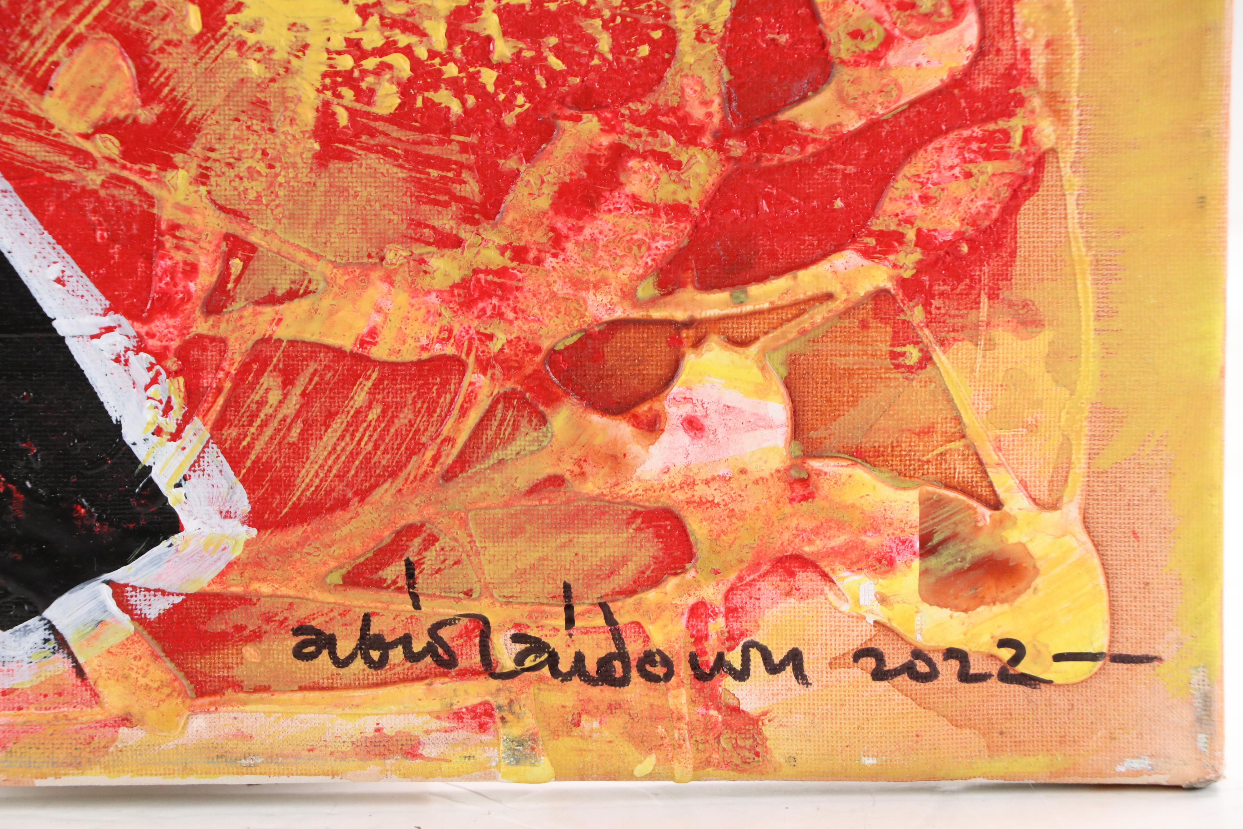 Abiola Idowu Stylized Mixed Media Portrait "Help Yourself," 2022