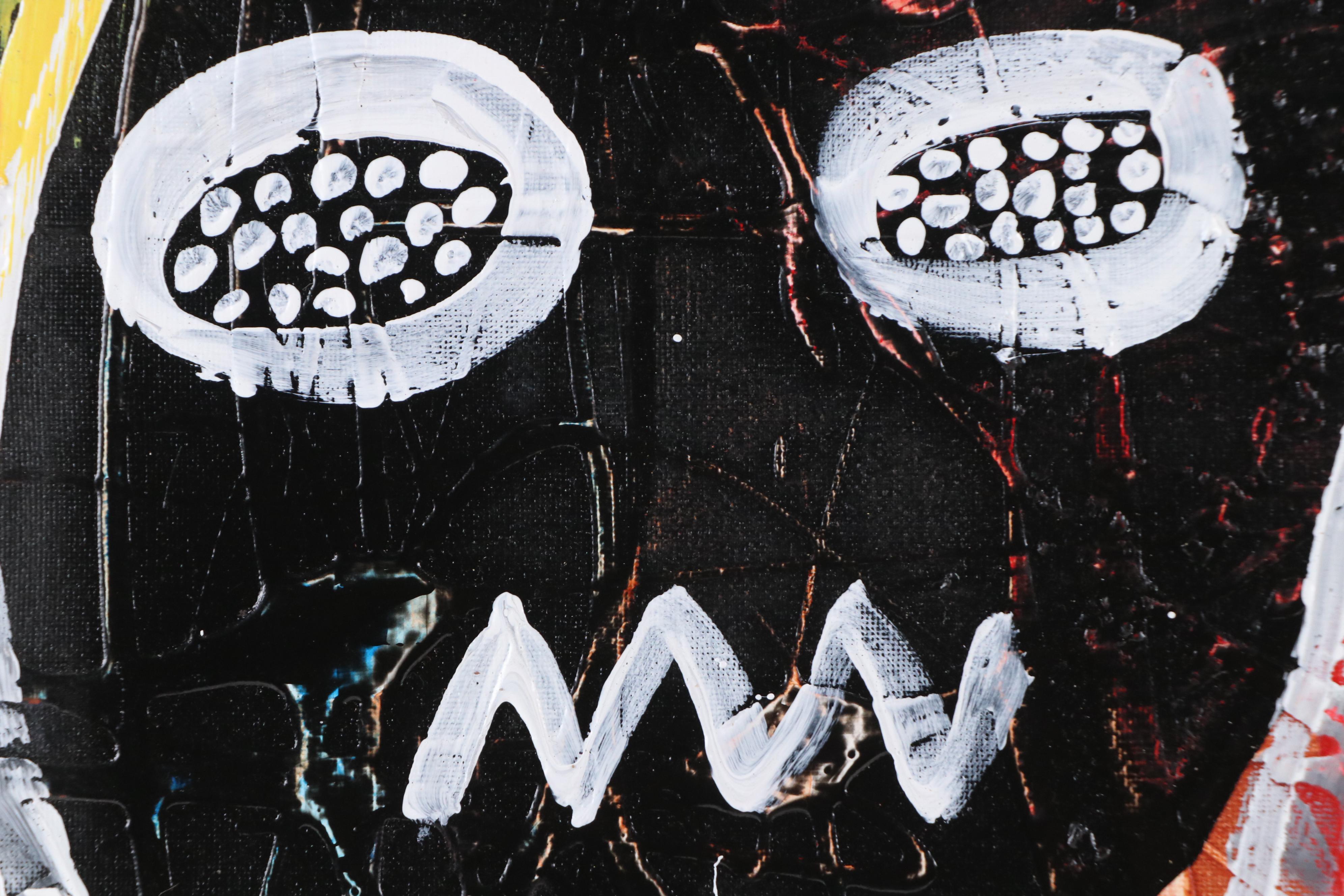 Abiola Idowu Stylized Mixed Media Portrait "Help Yourself," 2022