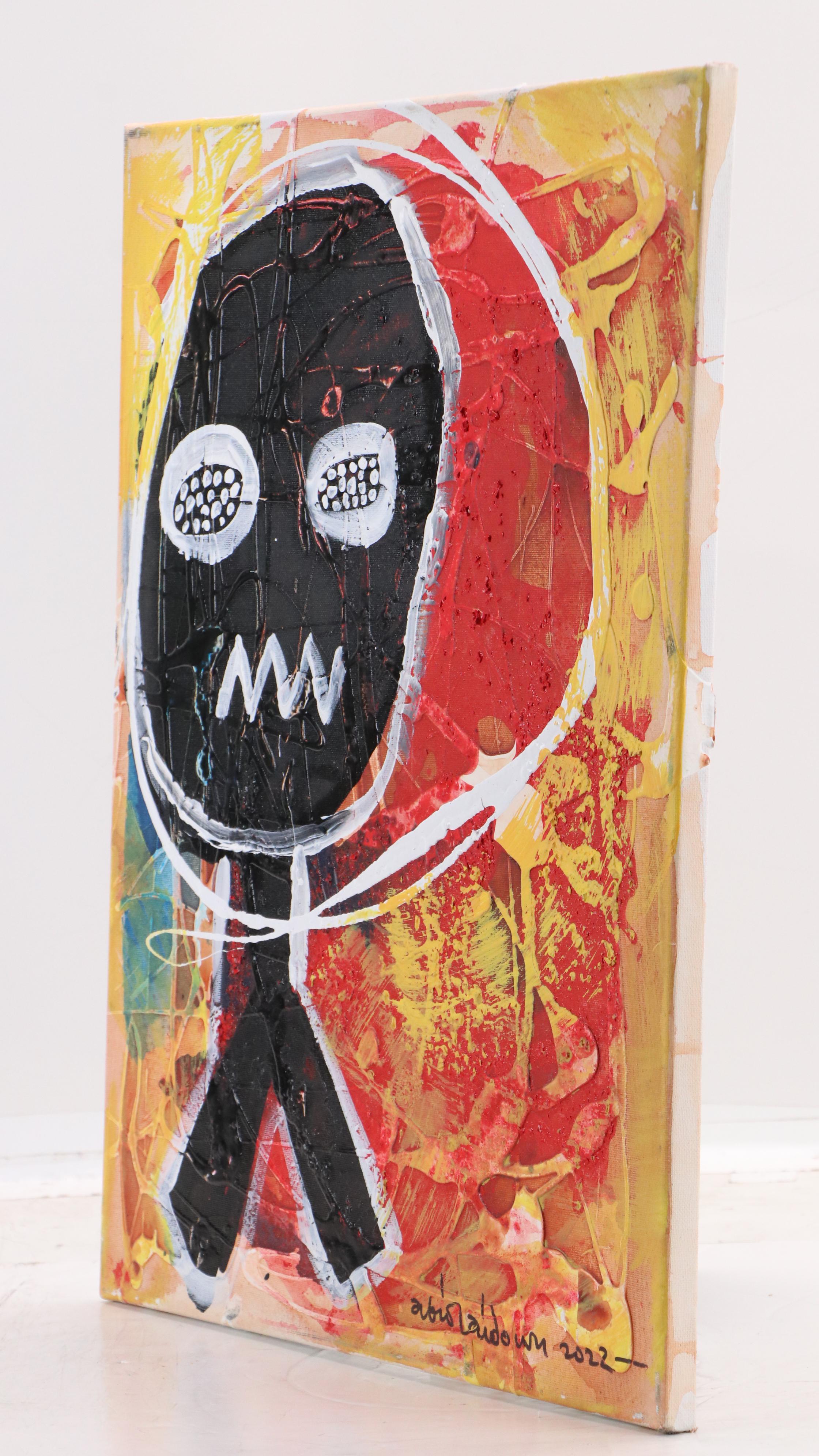 Abiola Idowu Stylized Mixed Media Portrait "Help Yourself," 2022