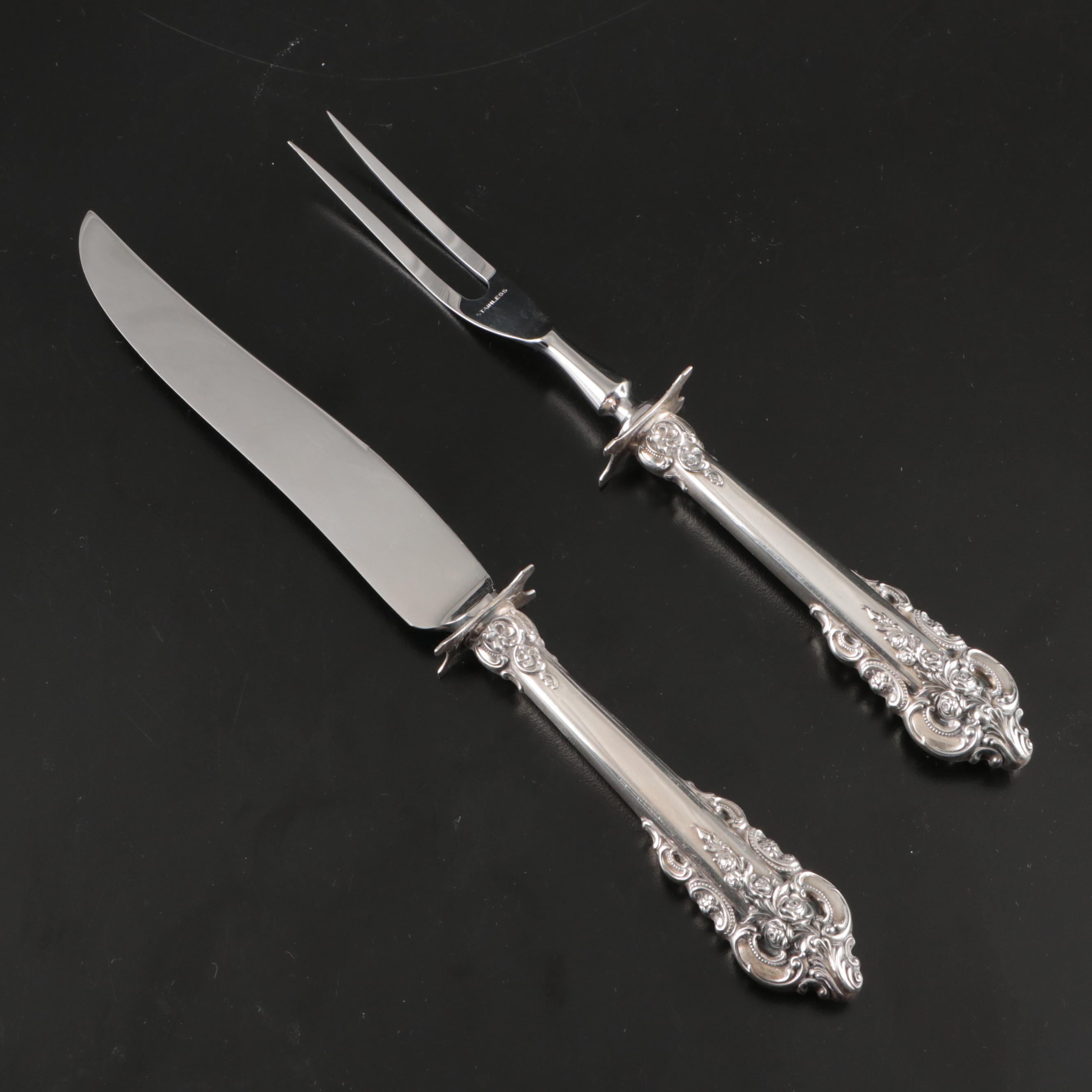 Wallace "Grand Baroque" Sterling Silver Carving Set