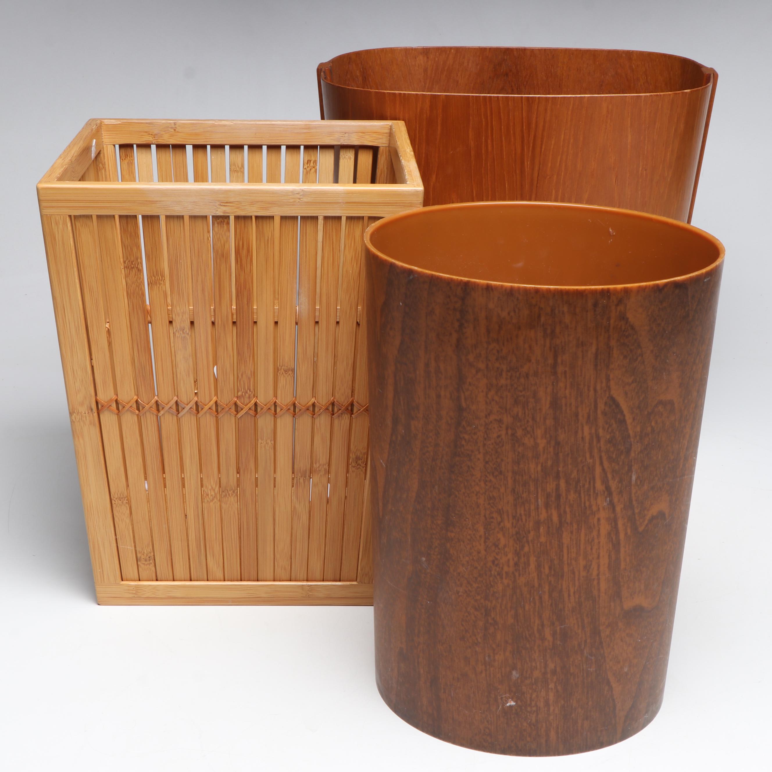 Danish Mid Century Beni Møbler Teak and More Waste Baskets
