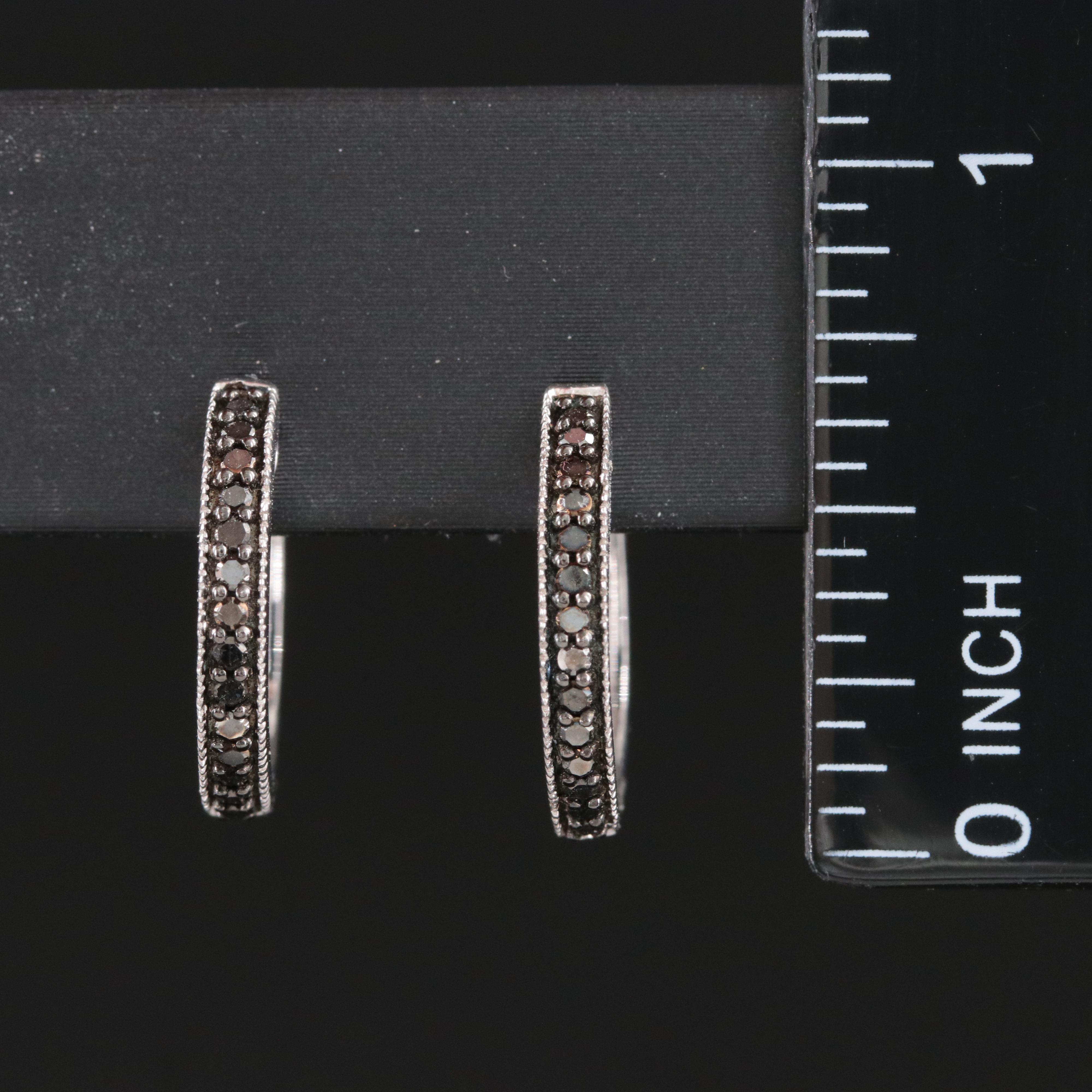 Sterling Lab Grown Diamond Hoops