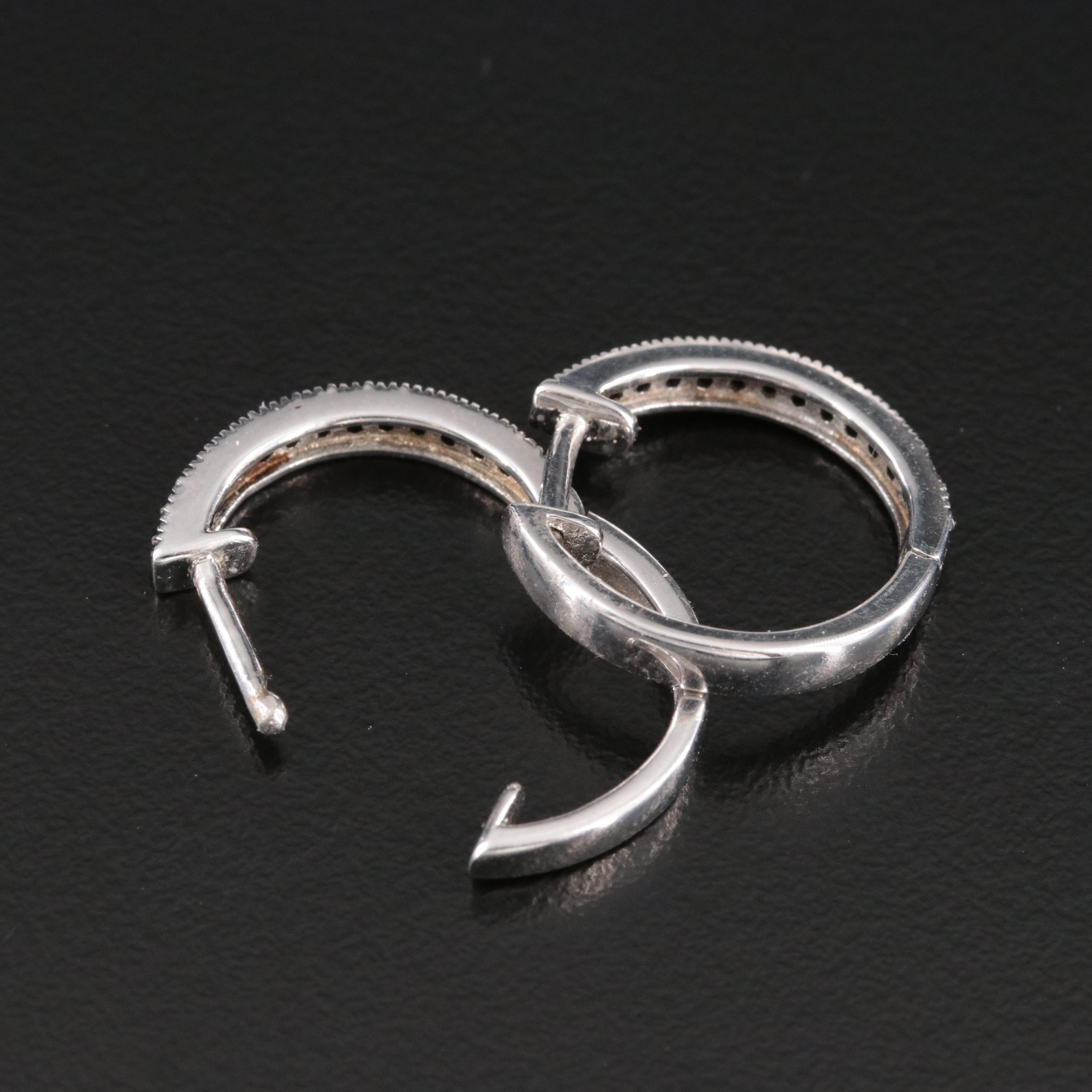 Sterling Lab Grown Diamond Hoops