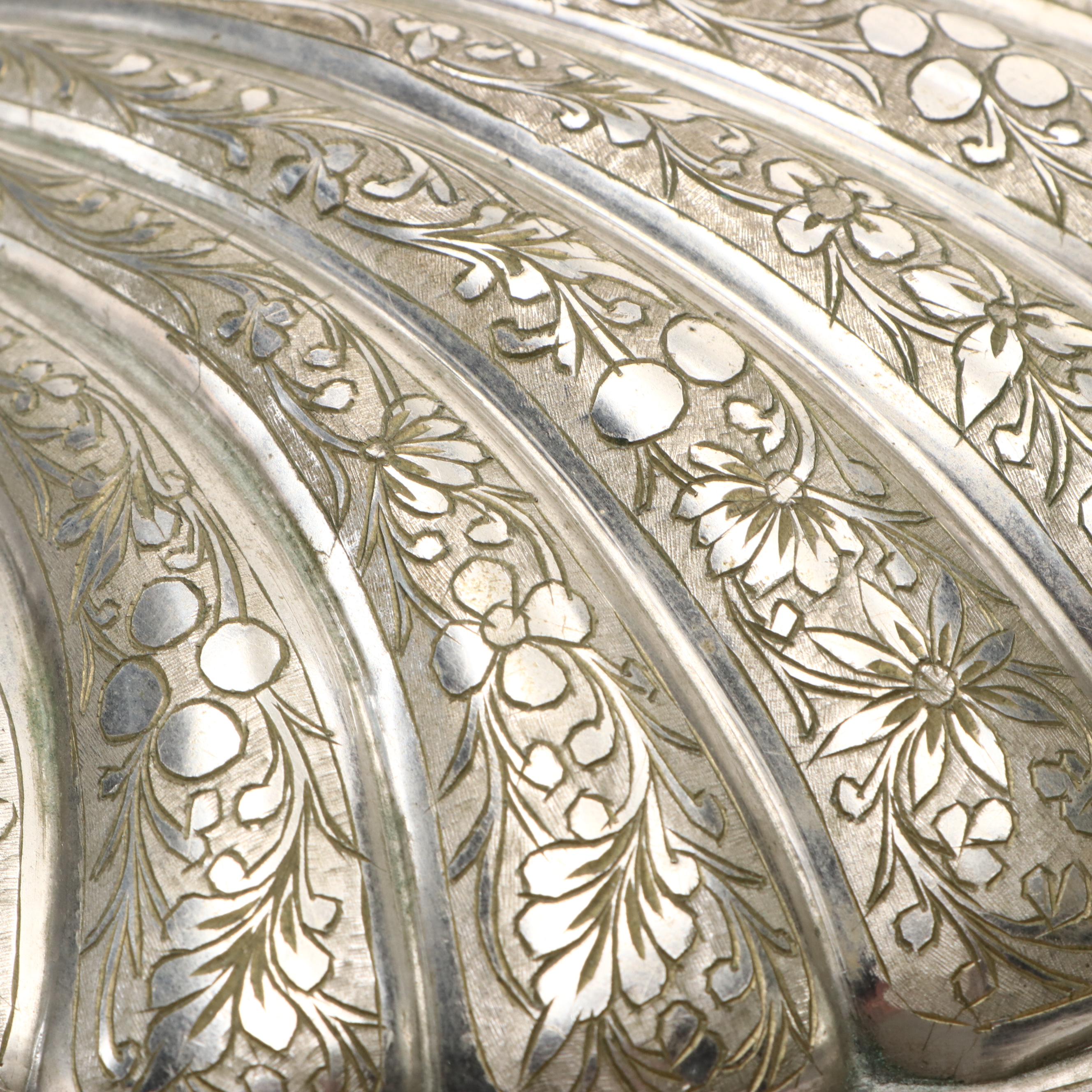 Thorens Silver Plate Shell-Shaped Music Box