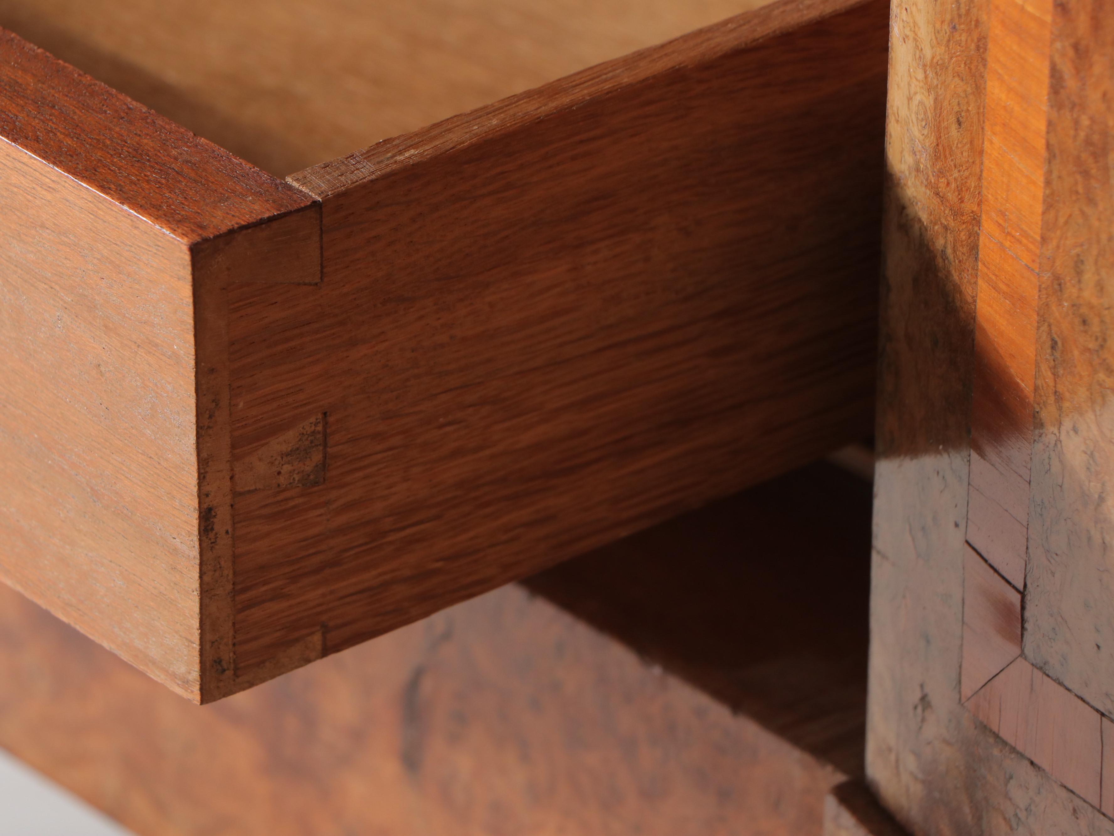 French Art Nouveau Style Bird's-Eye Maple Knockdown Wardrobe