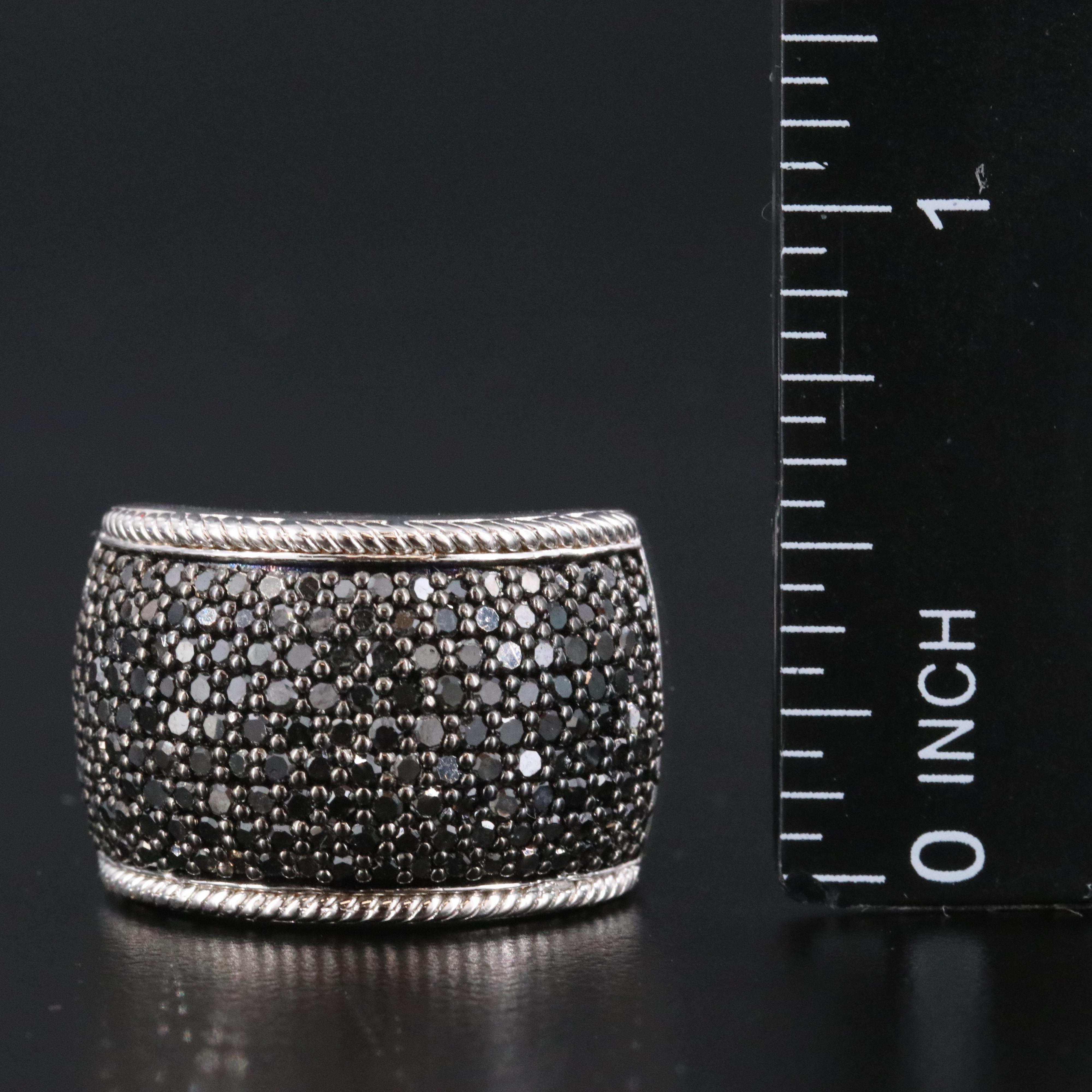 Sterling 1.53 CTW Fancy Black Diamond Ring
