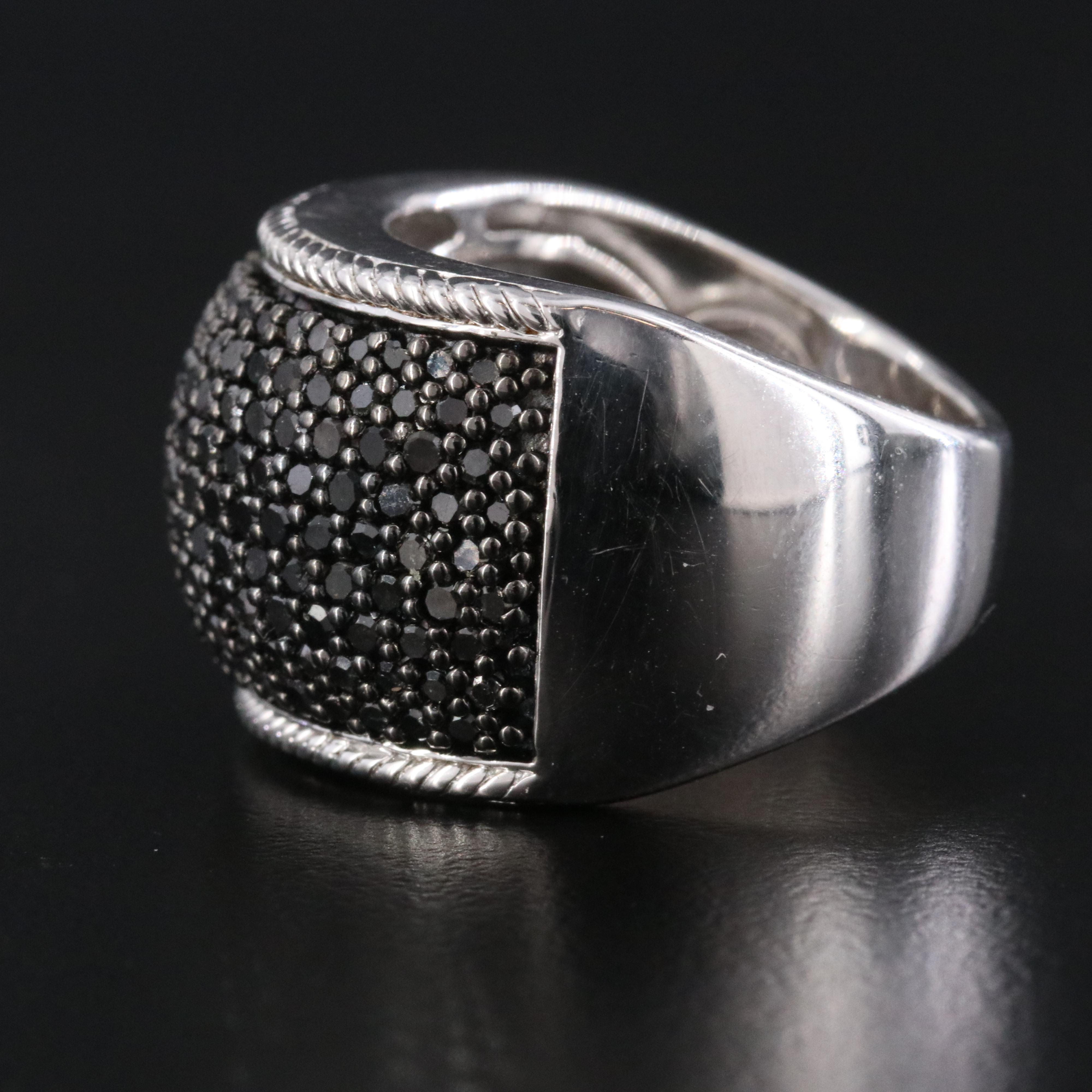 Sterling 1.53 CTW Fancy Black Diamond Ring
