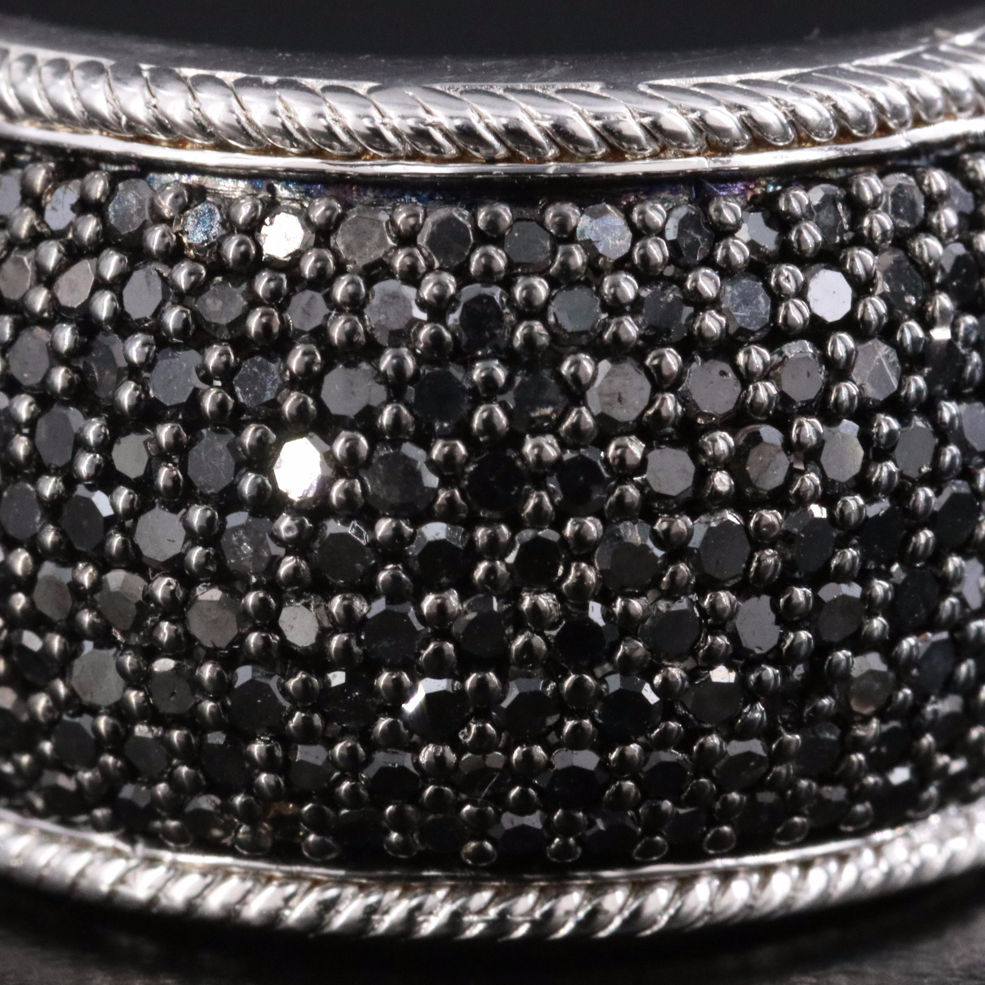 Sterling 1.53 CTW Fancy Black Diamond Ring