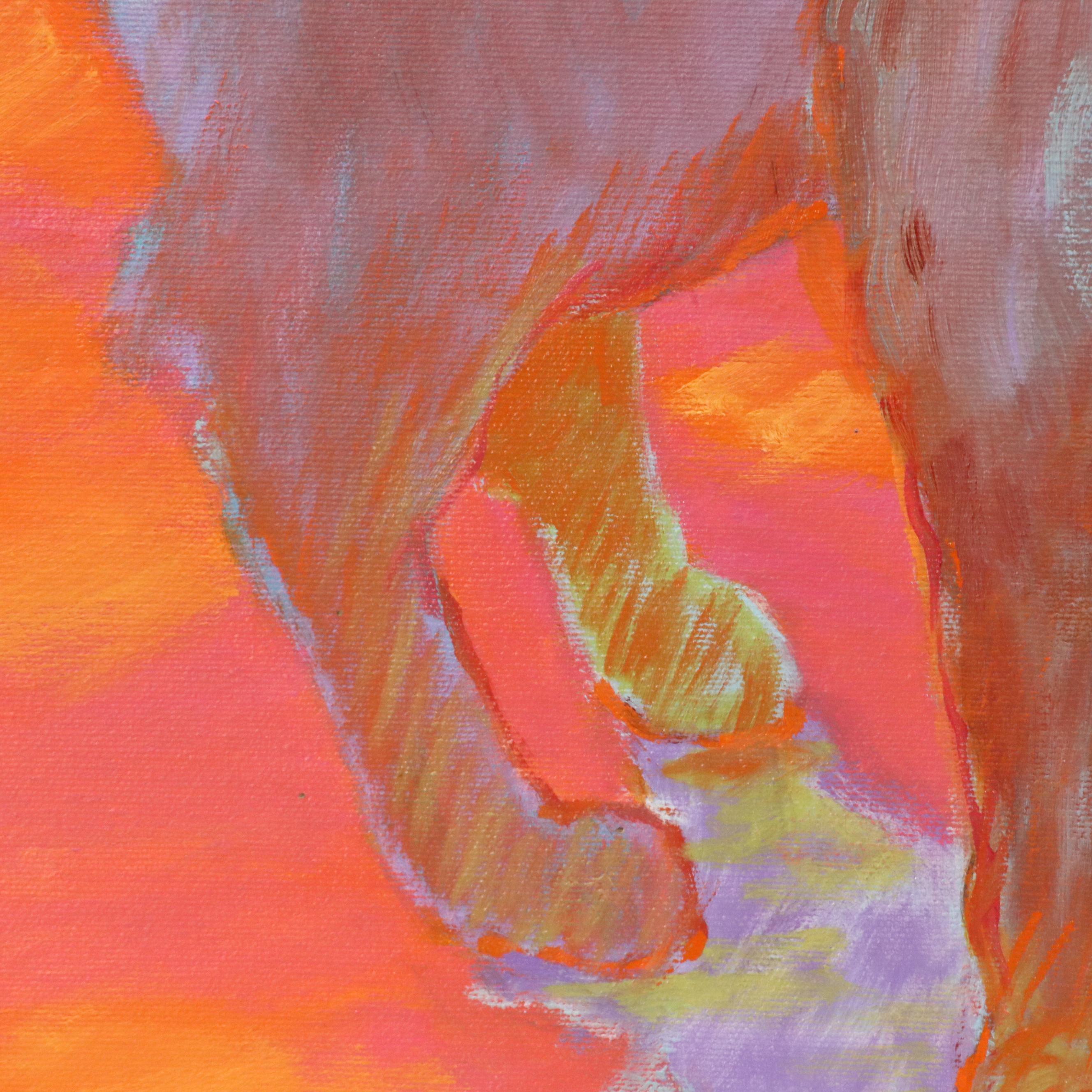 Martha Newfield Modern Oil Painting "Dog Dreams," 2008