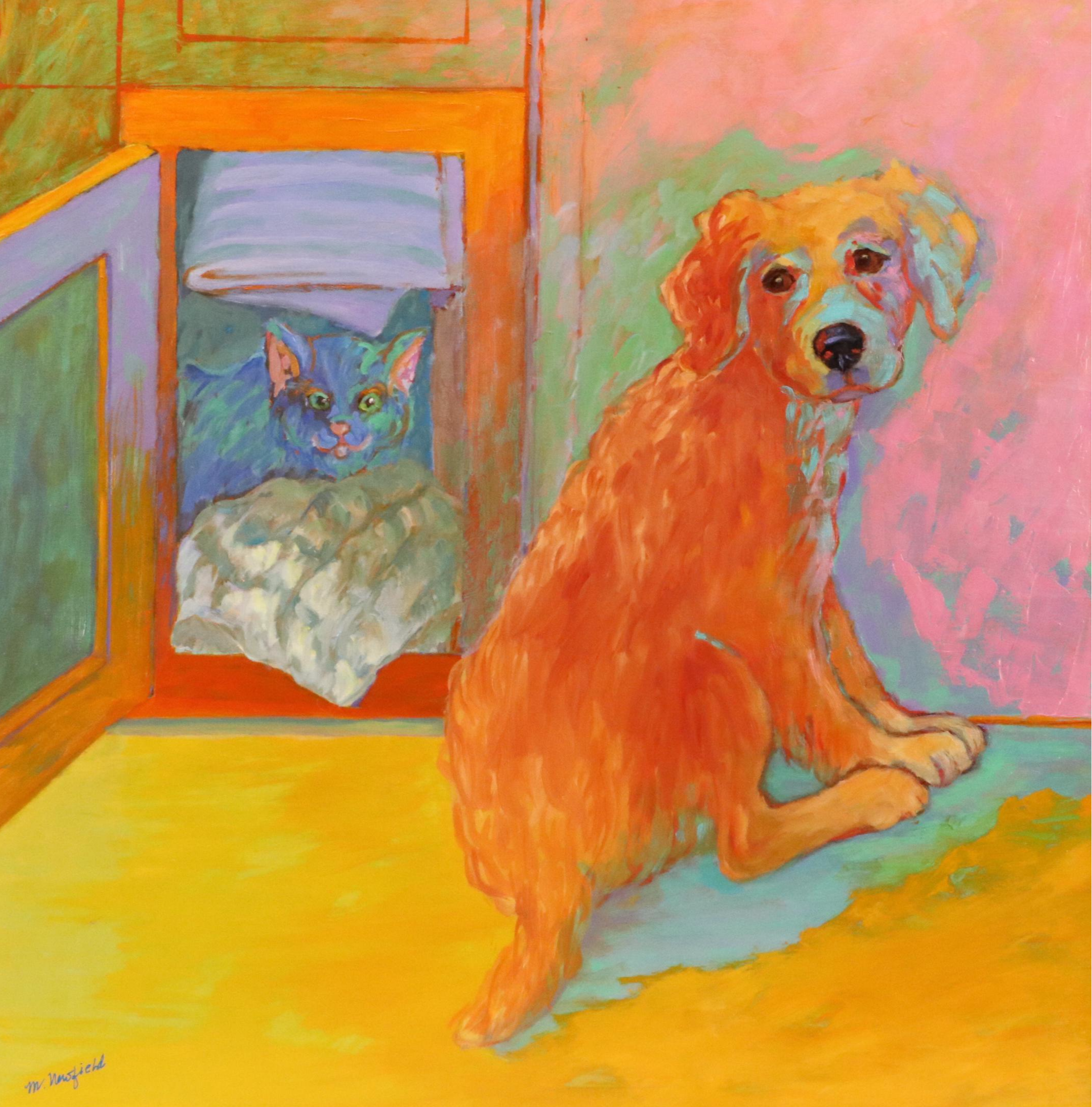 Martha Newfield Vibrant Oil Painting "The Hiding Place," 2008