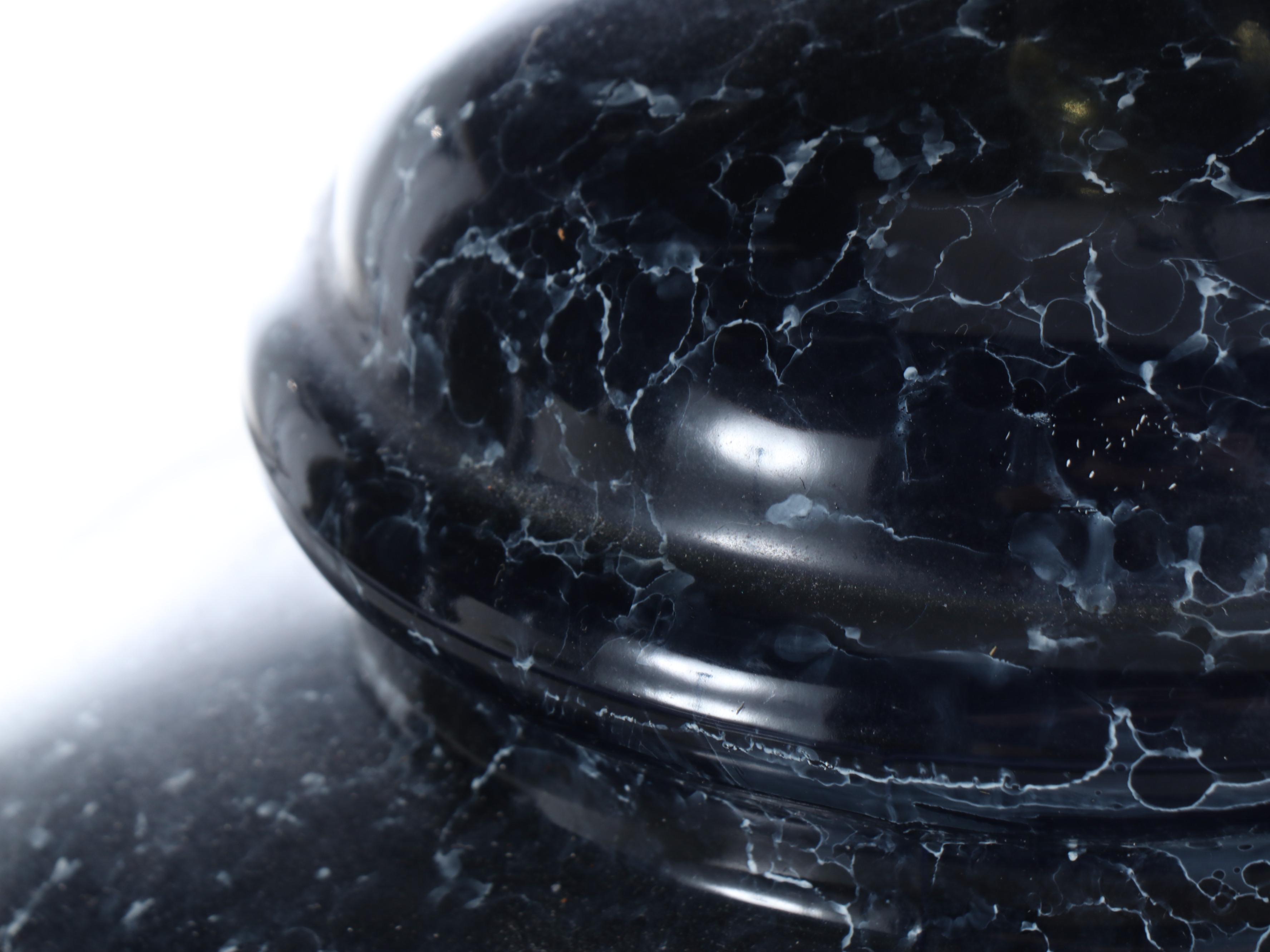 Blue and White Urn Ceramic Table Lamps on Wood Base with Pleated Fabric Shades