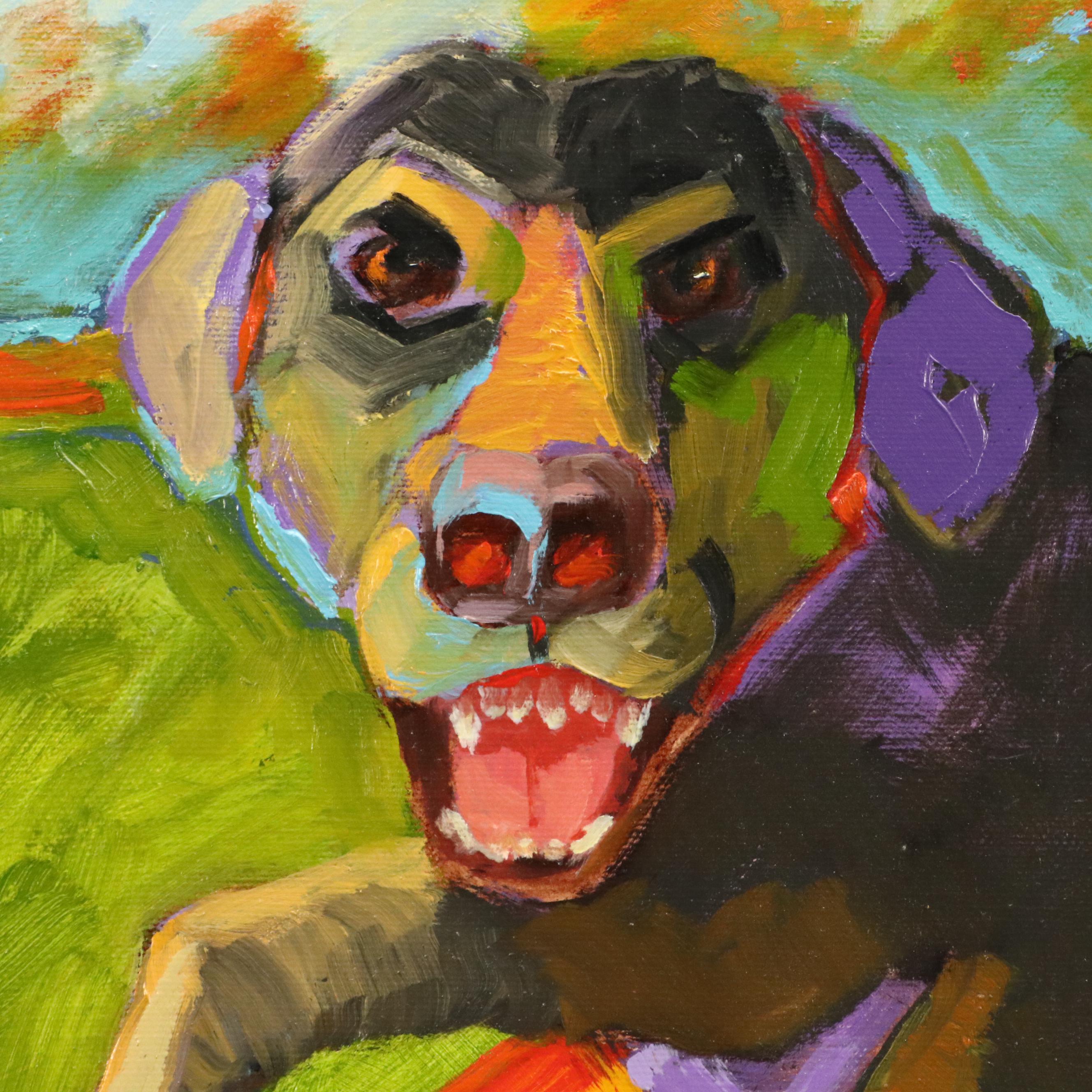 Martha Newfield Modern Oil Painting "Playground Bully," 2008