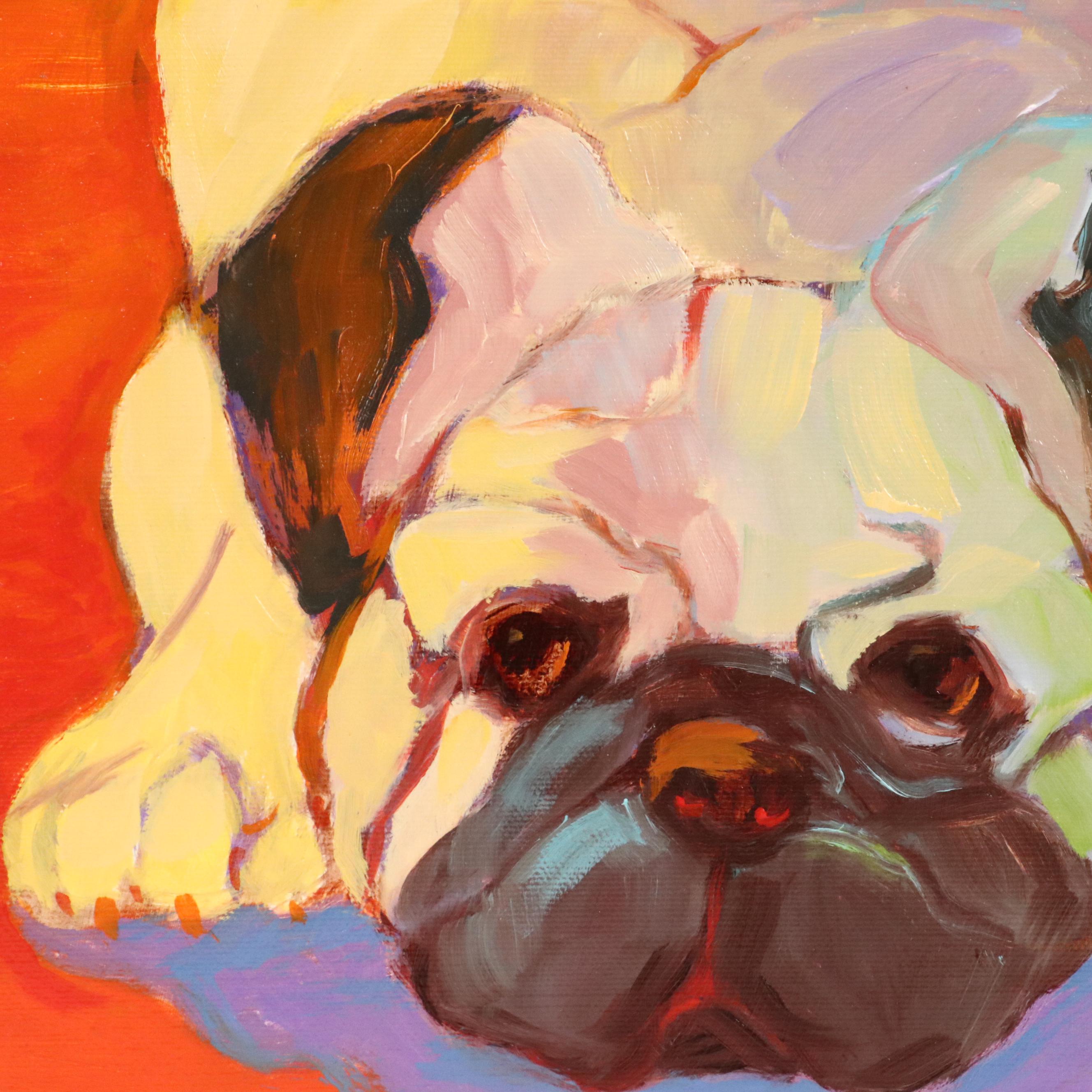 Martha Newfield Modern Oil Painting "Playground Bully," 2008