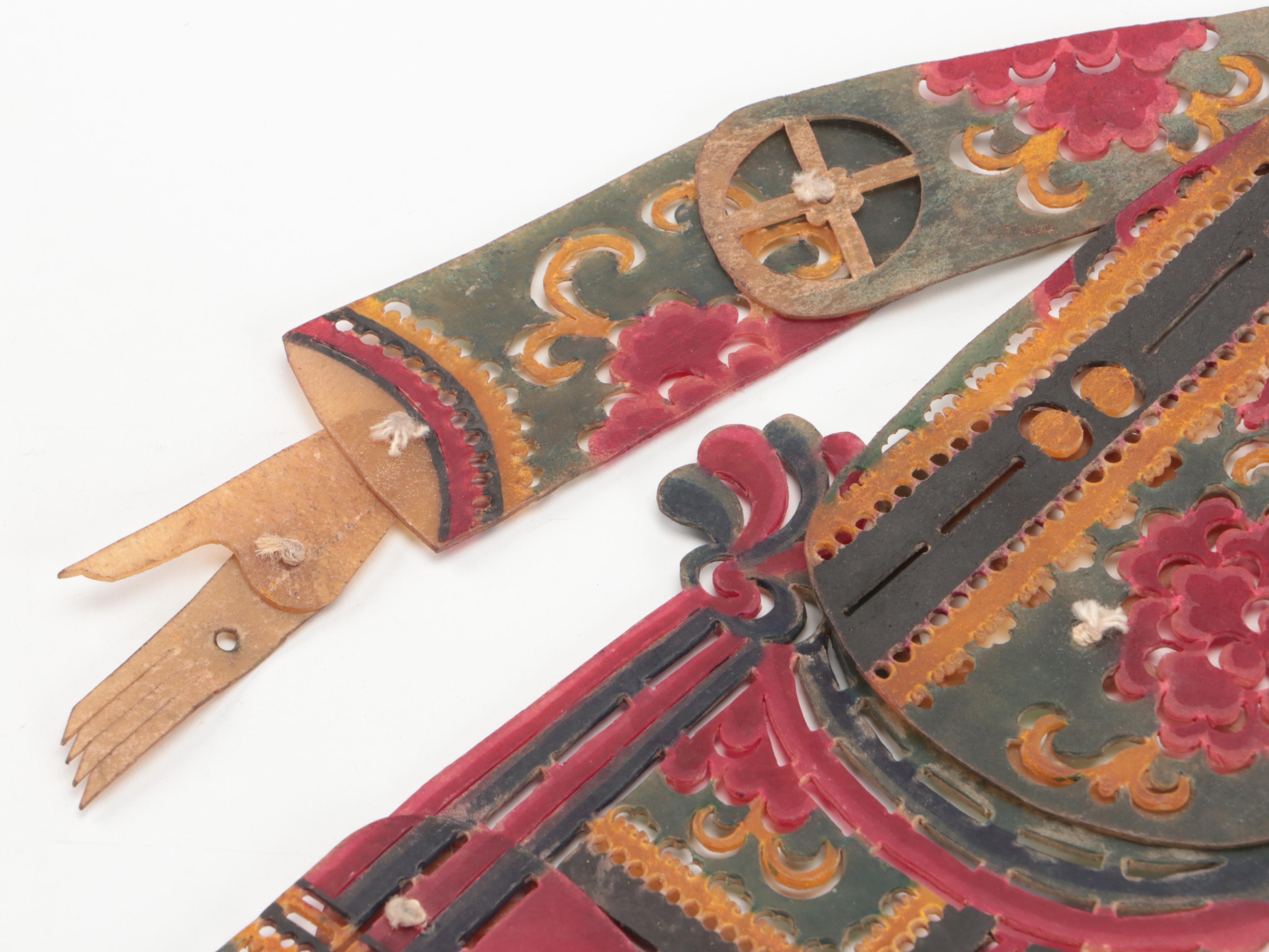 Chinese Heroine Vellum Shadow Puppet, Circa 1870